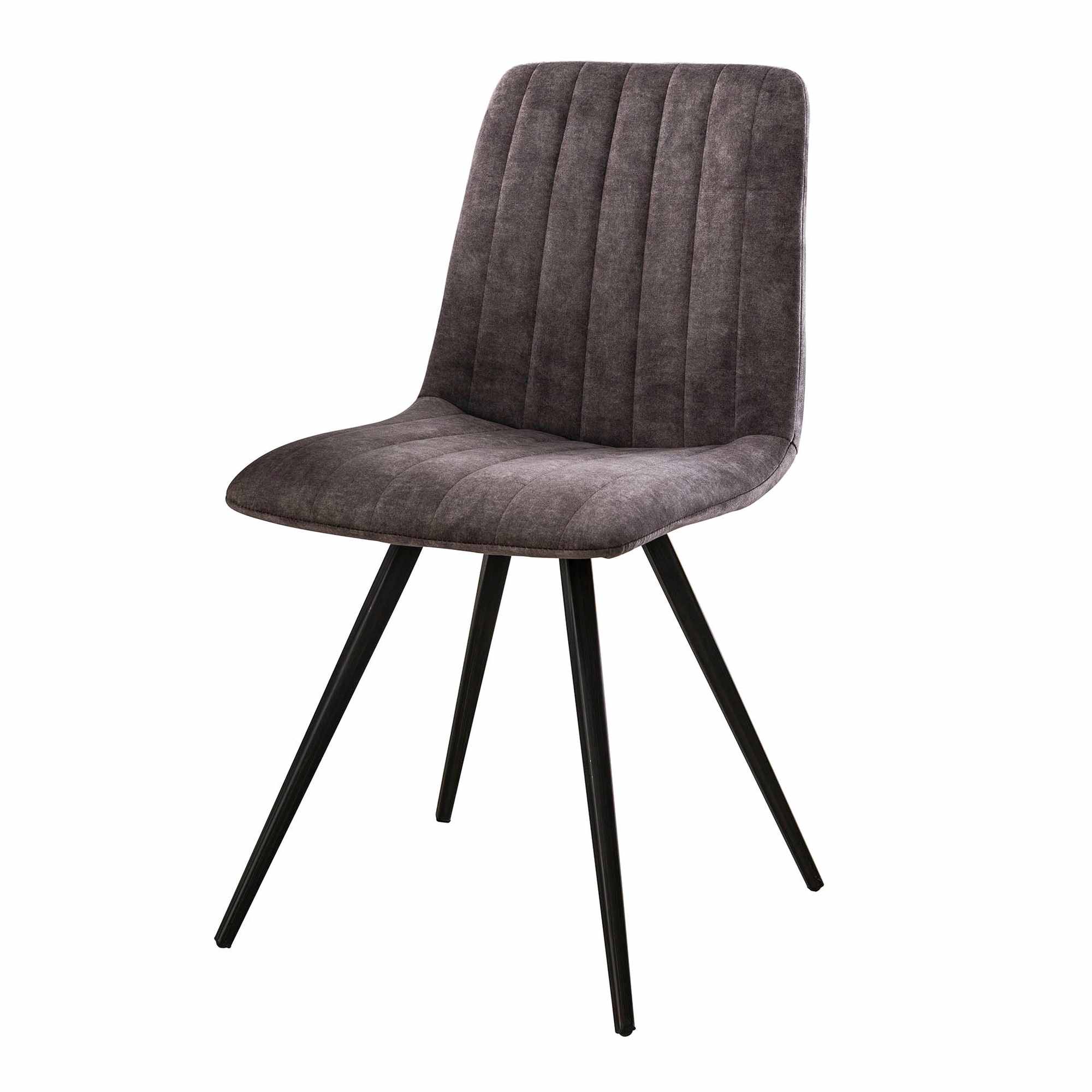 4er-Set Esszimmerstuhl Velstik - Samt, Grau