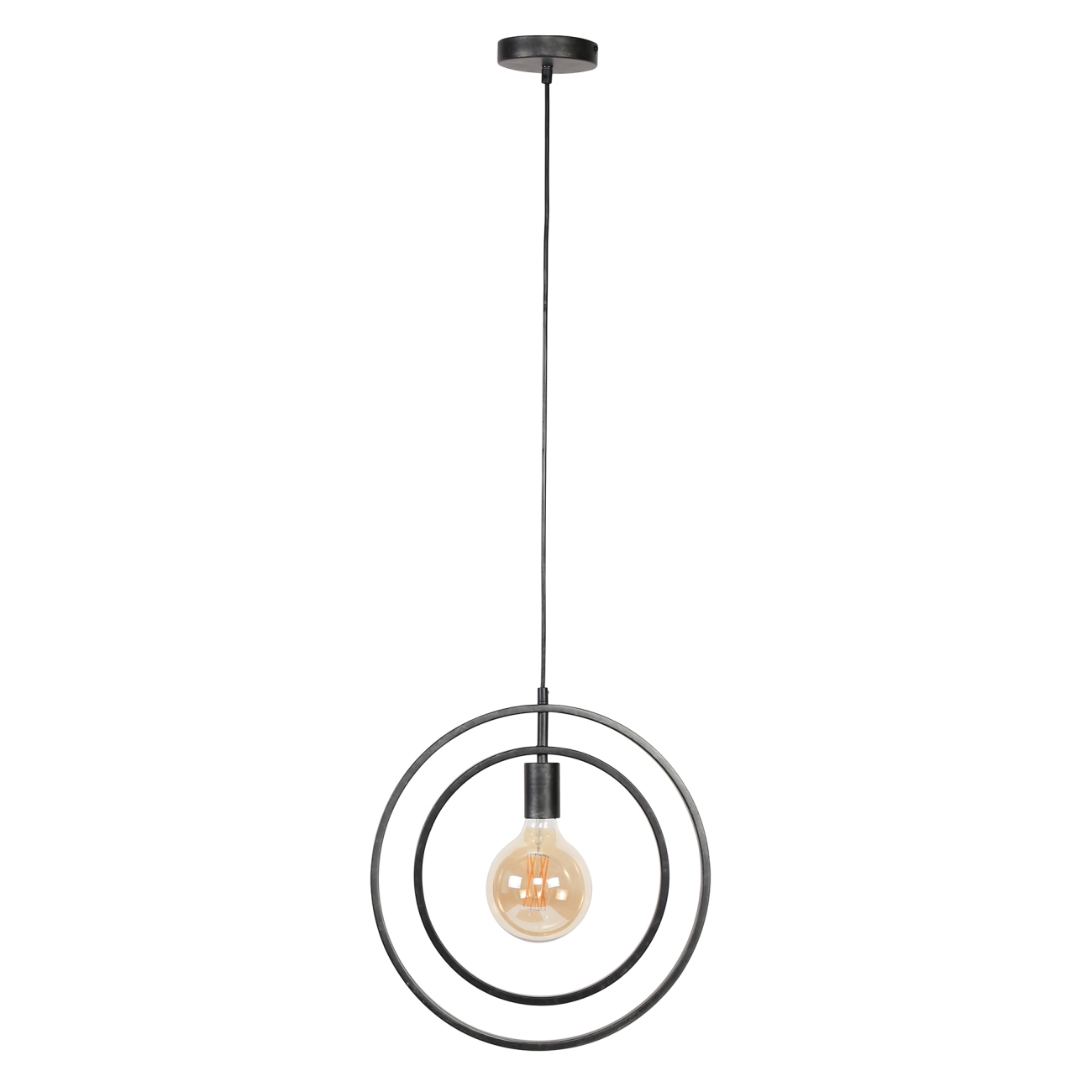 Hängeleuchte Orbit, 1-flammig - Metall Anthrazit, drehbar, inkl. LED