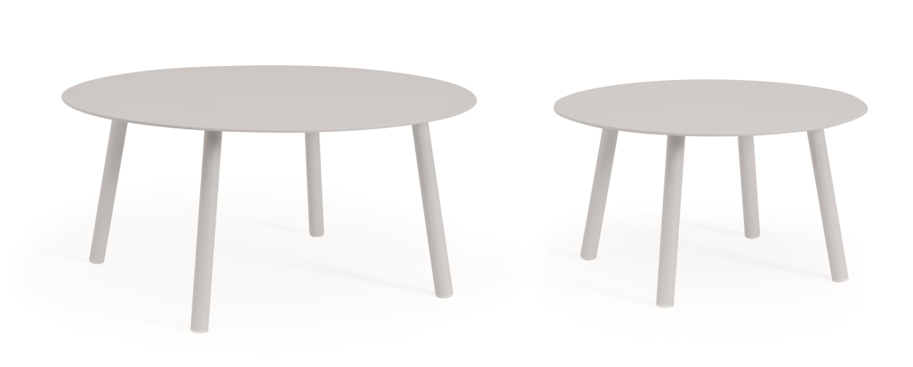 Gartencouchtisch Aminta 2er-Set aus Aluminium, Sand Gartencouchtisch Aminta 2er-Set aus Aluminium, Sand