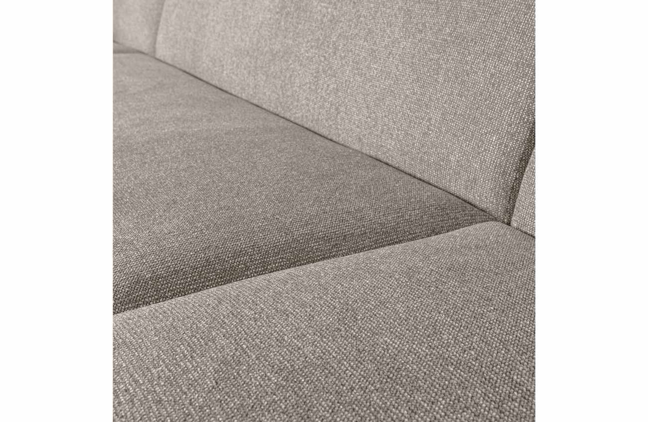 Sofa Sloping U-Form aus Melange-Stoff, Hellgrau