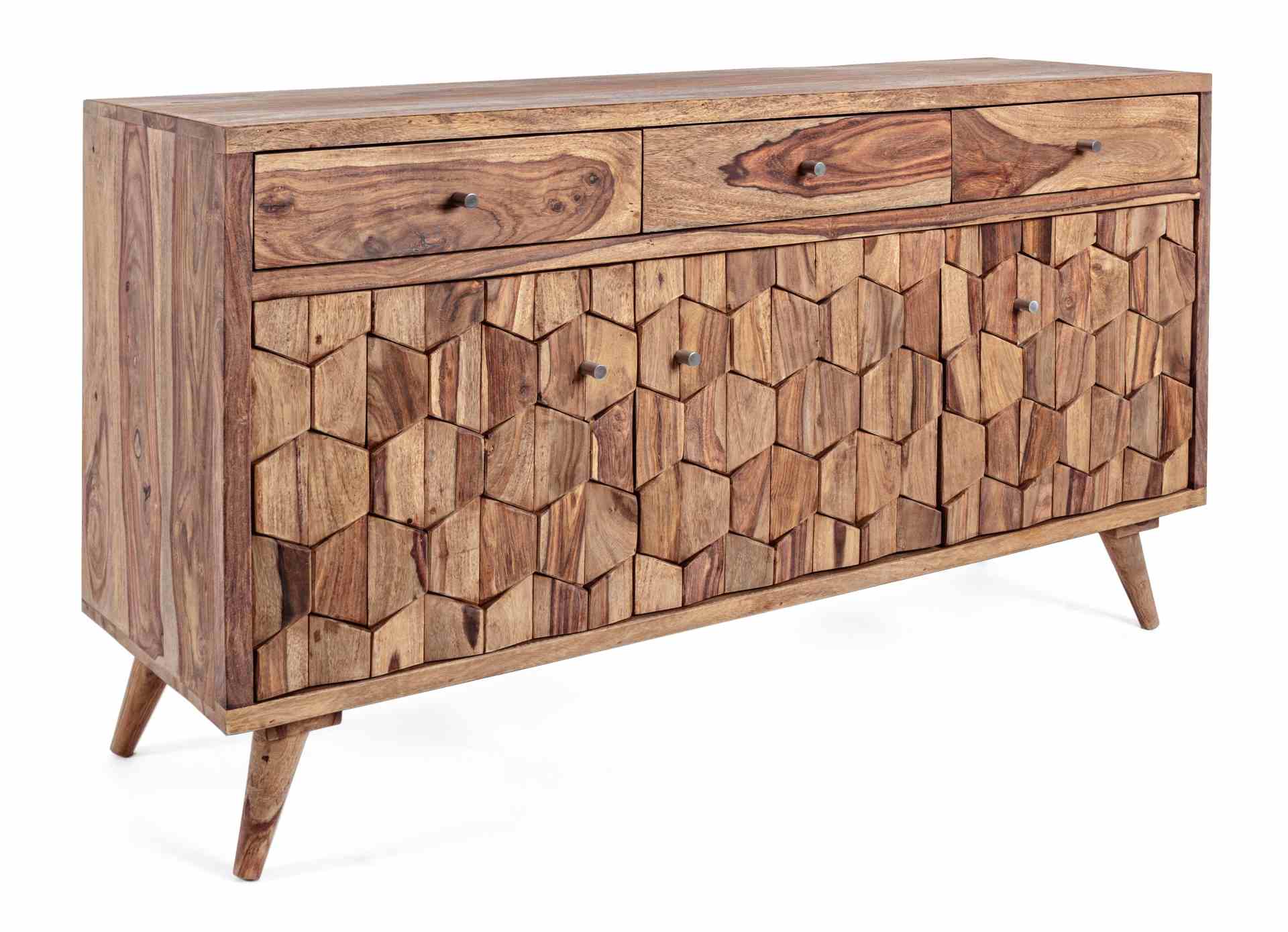 Sideboard Kant aus Sheeshamholz, 132 cm