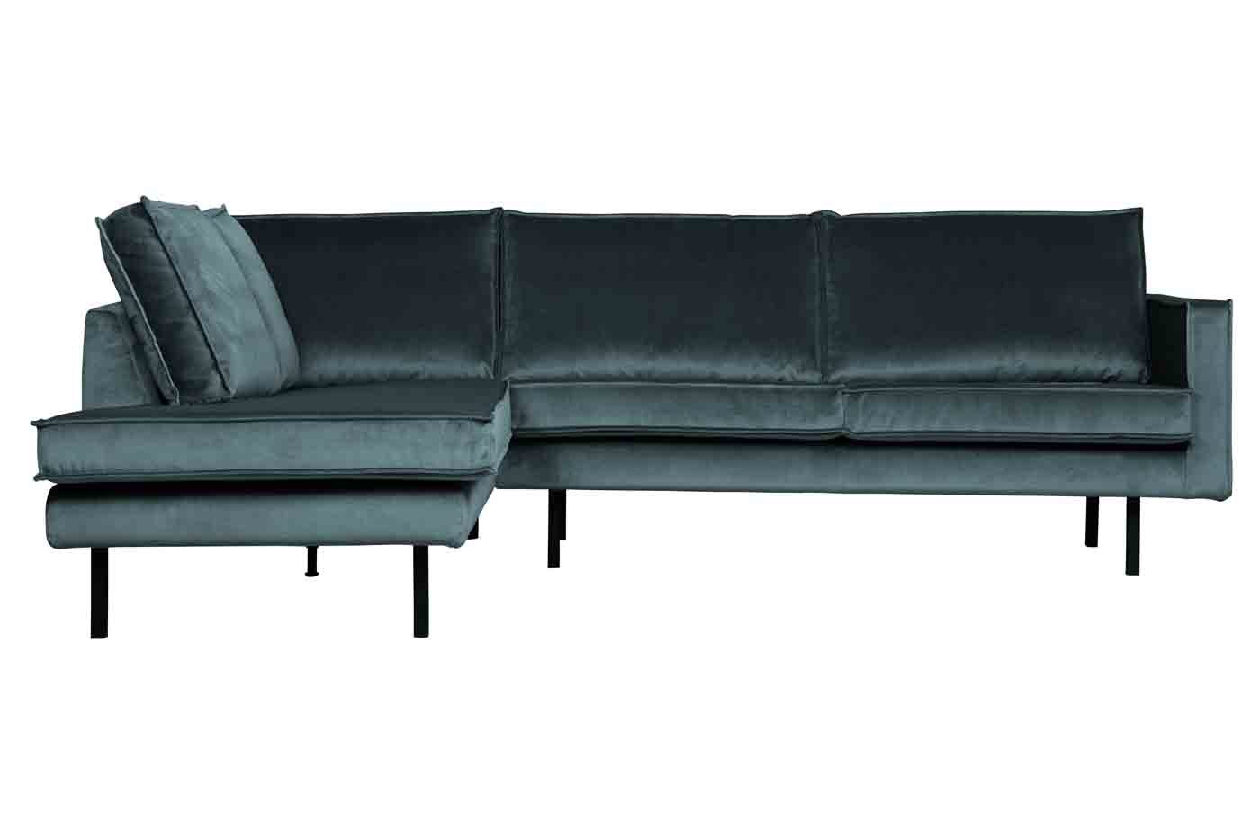 Ecksofa Rodeo Samt, links Teal