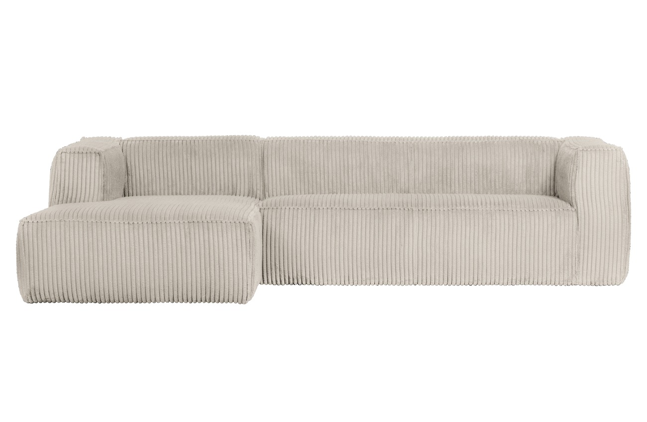 Ecksofa Bean mit Cordbezug, links Natur