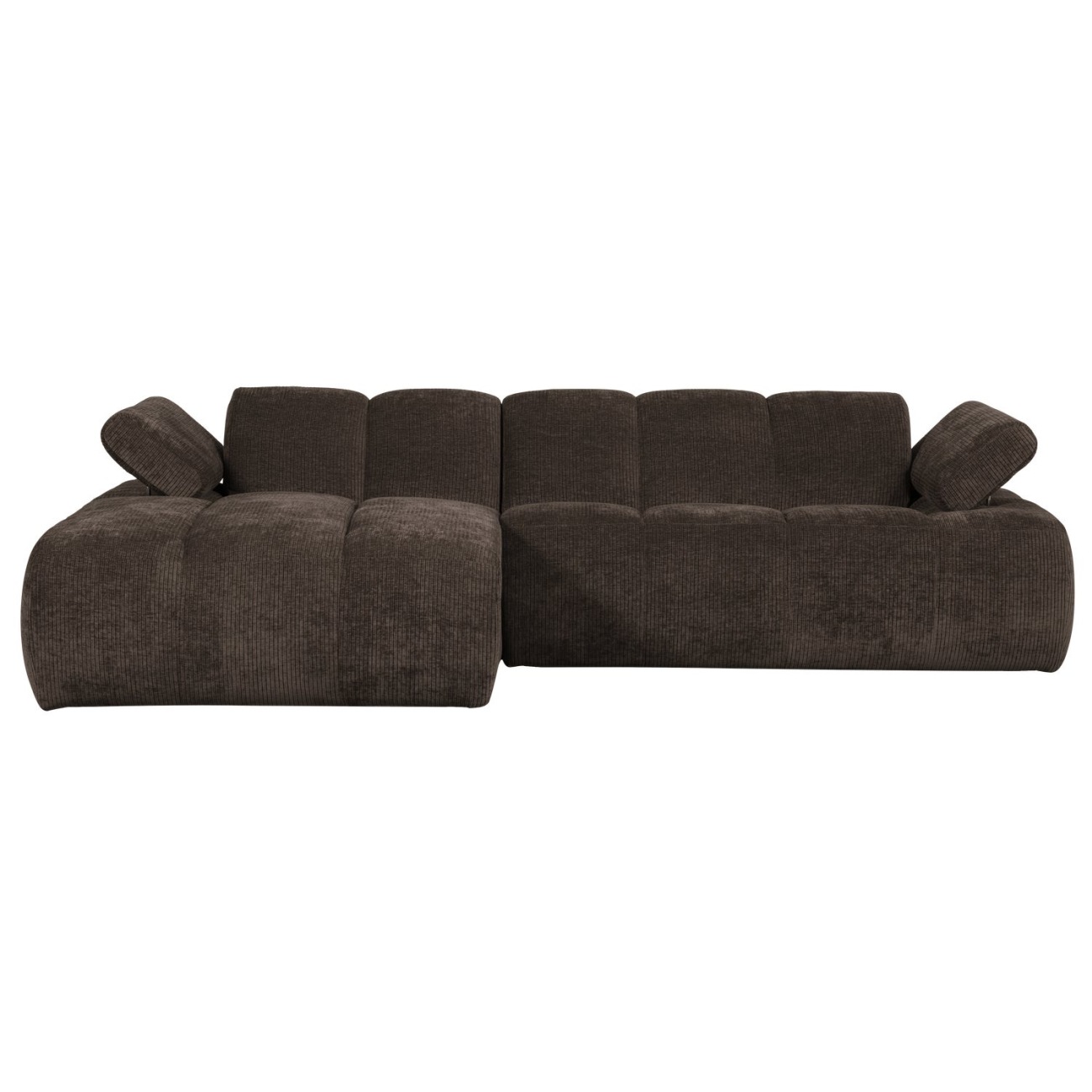 Chaiselongue Mojo aus Flachcord Links, Braun