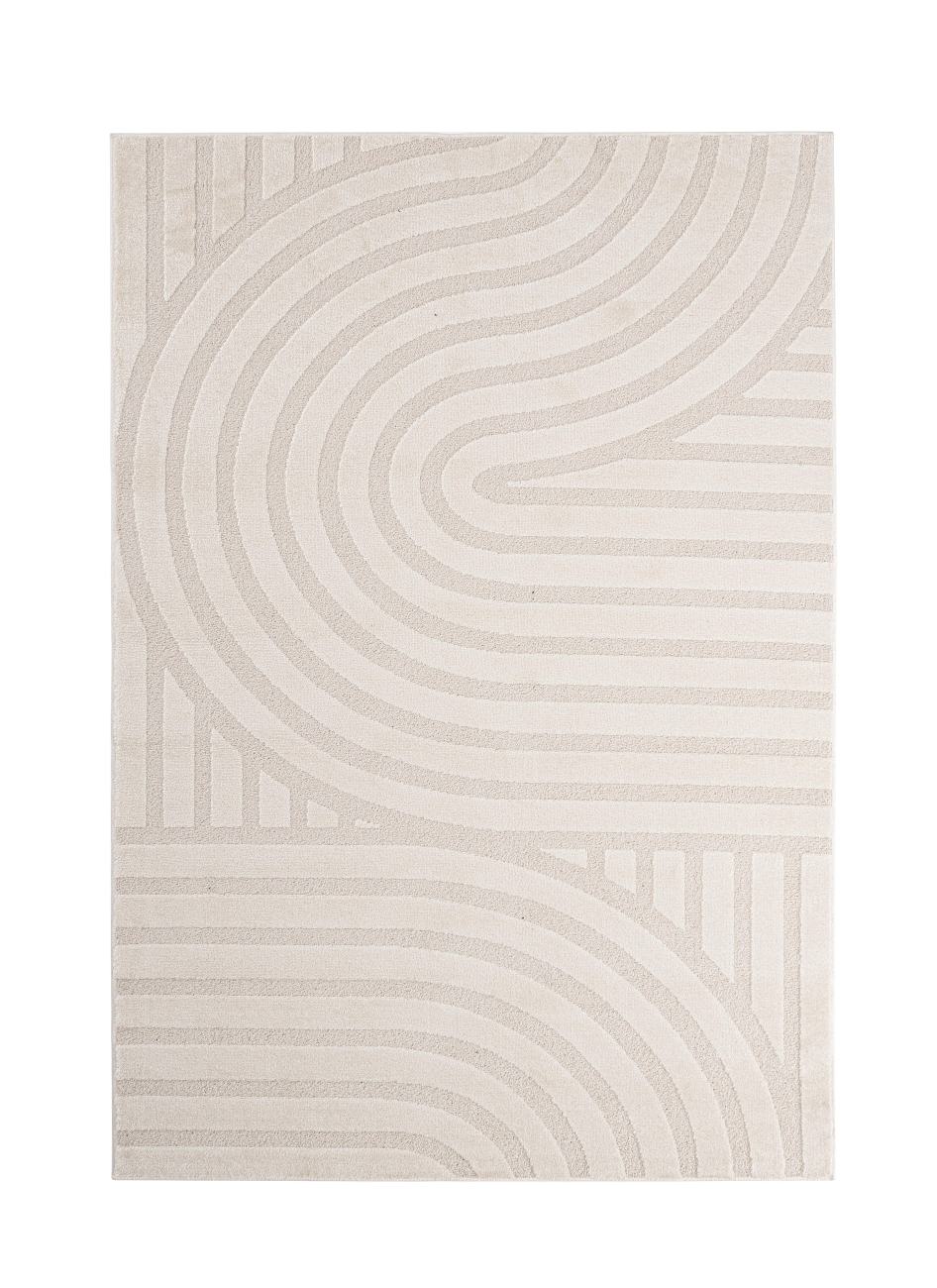 Teppich Zina aus Stoff Creme, 160x230 cm