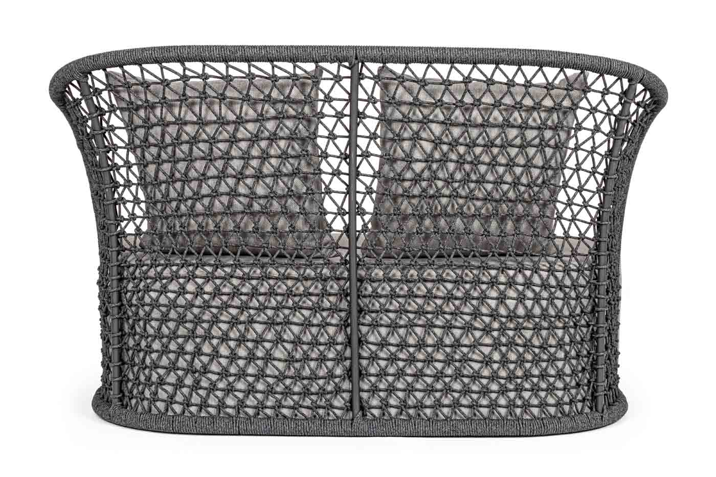 4 Sitzer Outdoorsofa Cuyen mit Kissen, Anthrazit