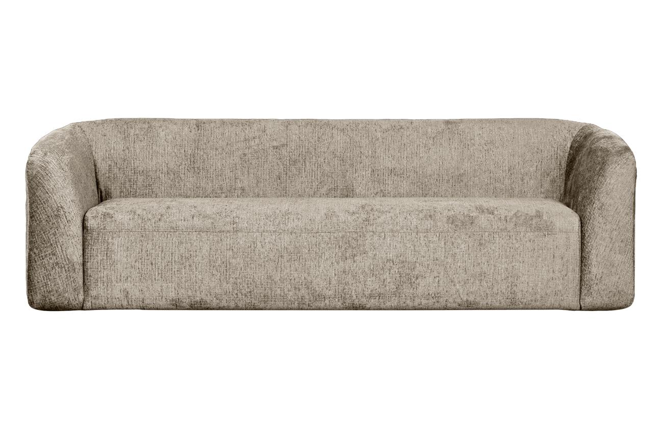 Sofa Sloping 3-Sitzer aus Struktursamt, Wheatfield