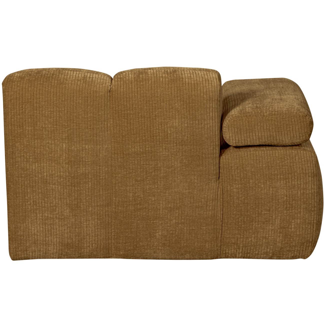 Modulsofa Mojo Flachcord Chaiselongue-Links, Honiggelb