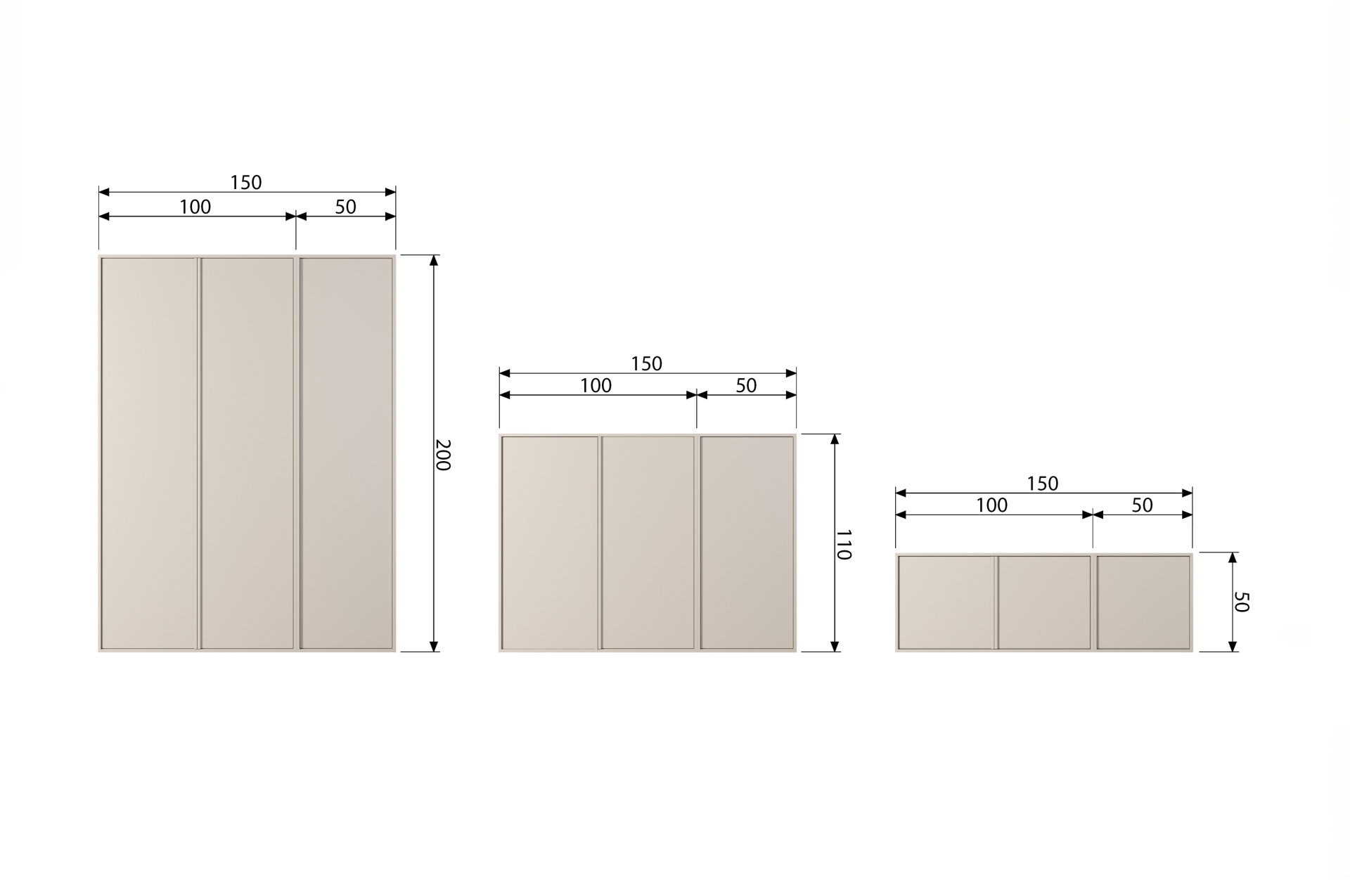 Modulschrank Daily Closet 110x100 cm