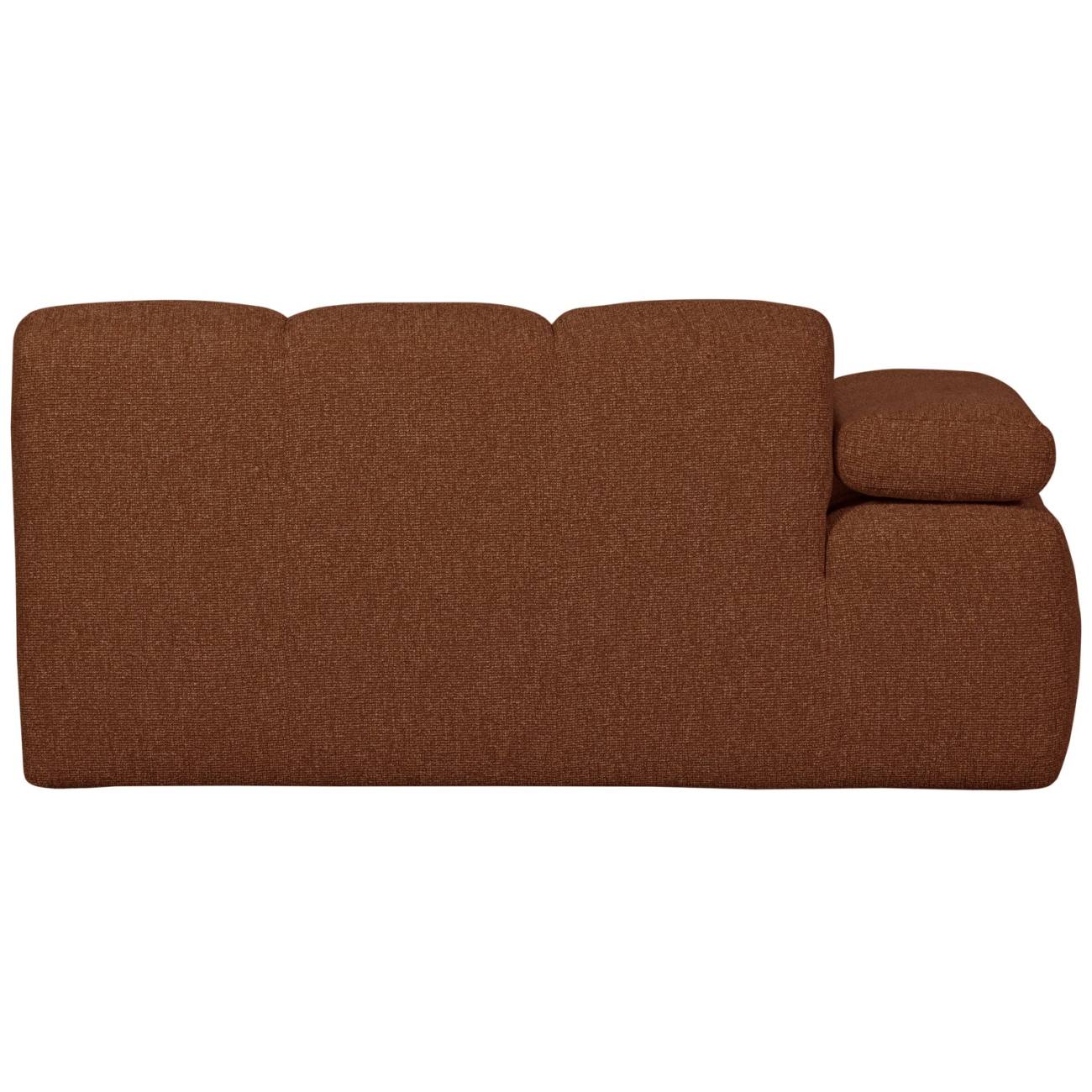 Modulsofa Mojo Boucle 1,5er Arm-Links, Rostbraun