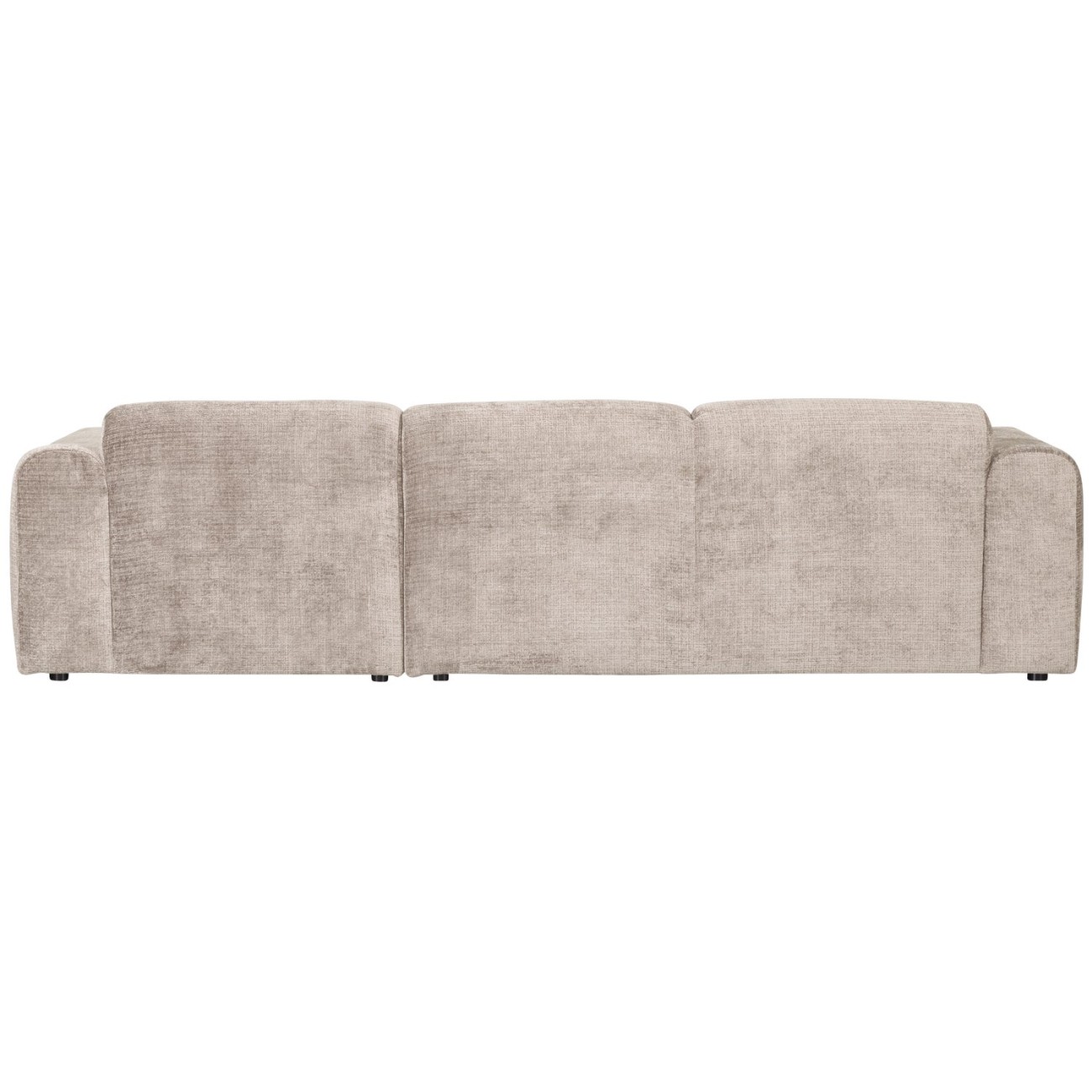 Chaiselongue Cloud aus Chenille-Stoff Rechts, Natur