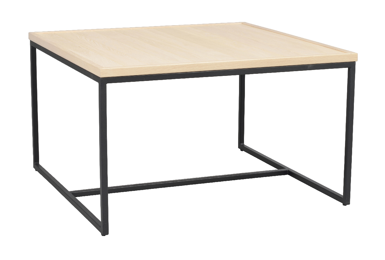 Couchtisch Deerfield, Eiche 80x80cm, Weiß