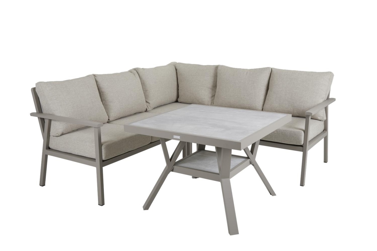 Gartentisch Samvaro 90x90 cm, Beige