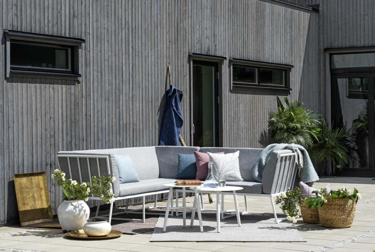 Gartencouchtisch Vannes Ø 60 cm, Weiß