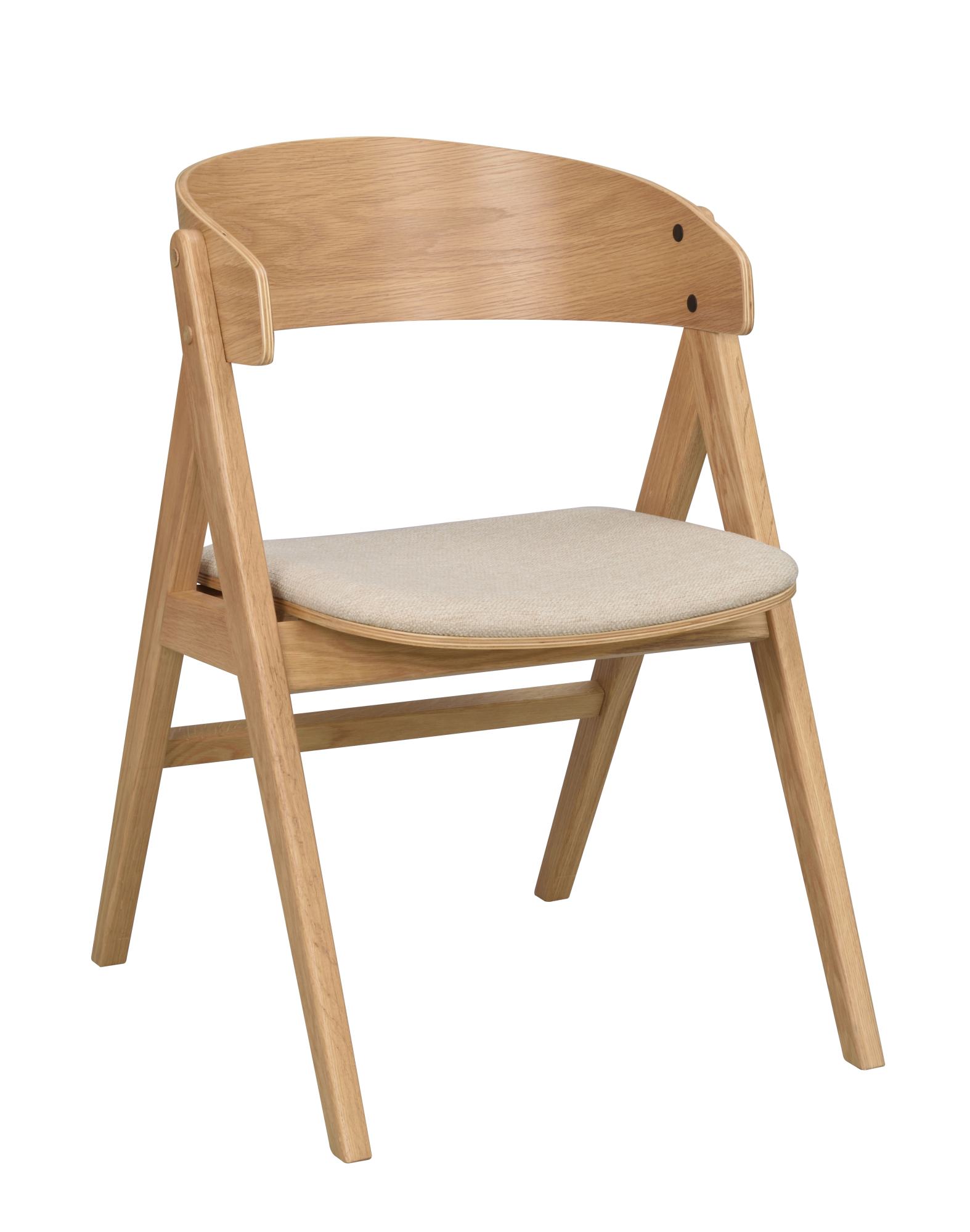 Stuhl Waterton 2er Set Eiche Natur, Beige