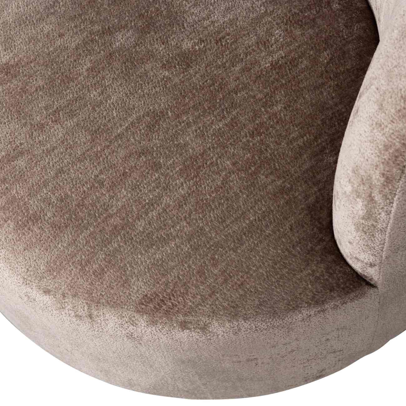 Sessel Popular aus Chenille-Stoff, Taupe