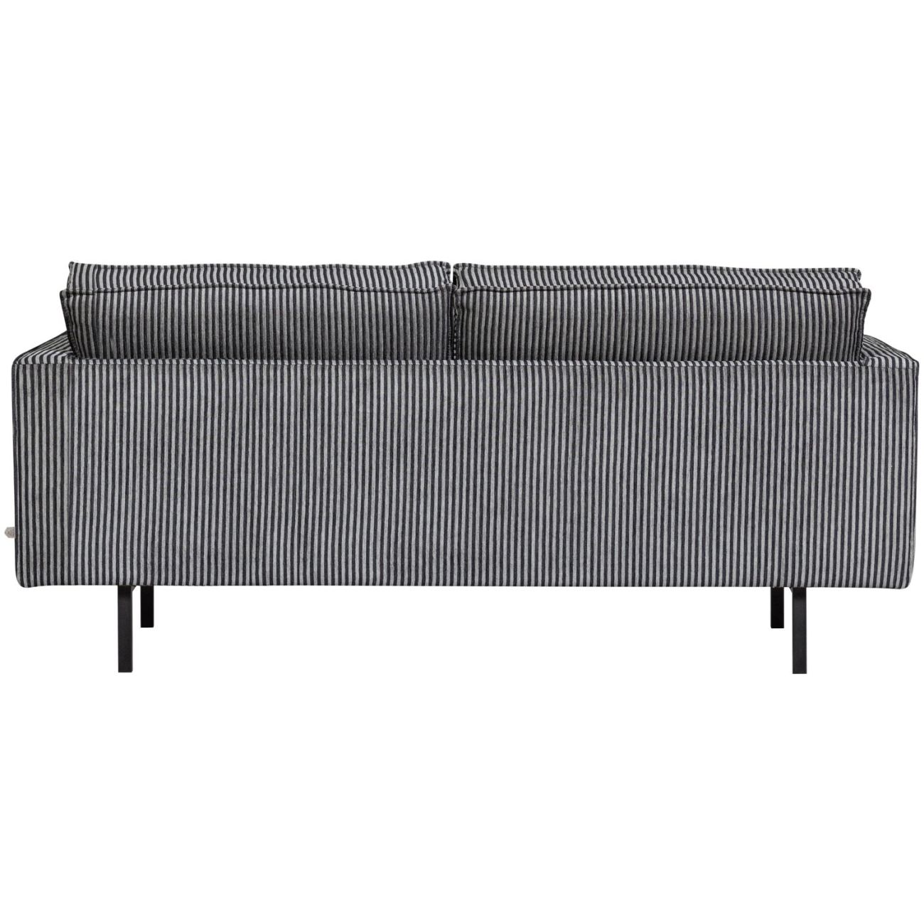 Sofa Rodeo 2,5 Sitzer aus Stoff, Schwarz/Grau