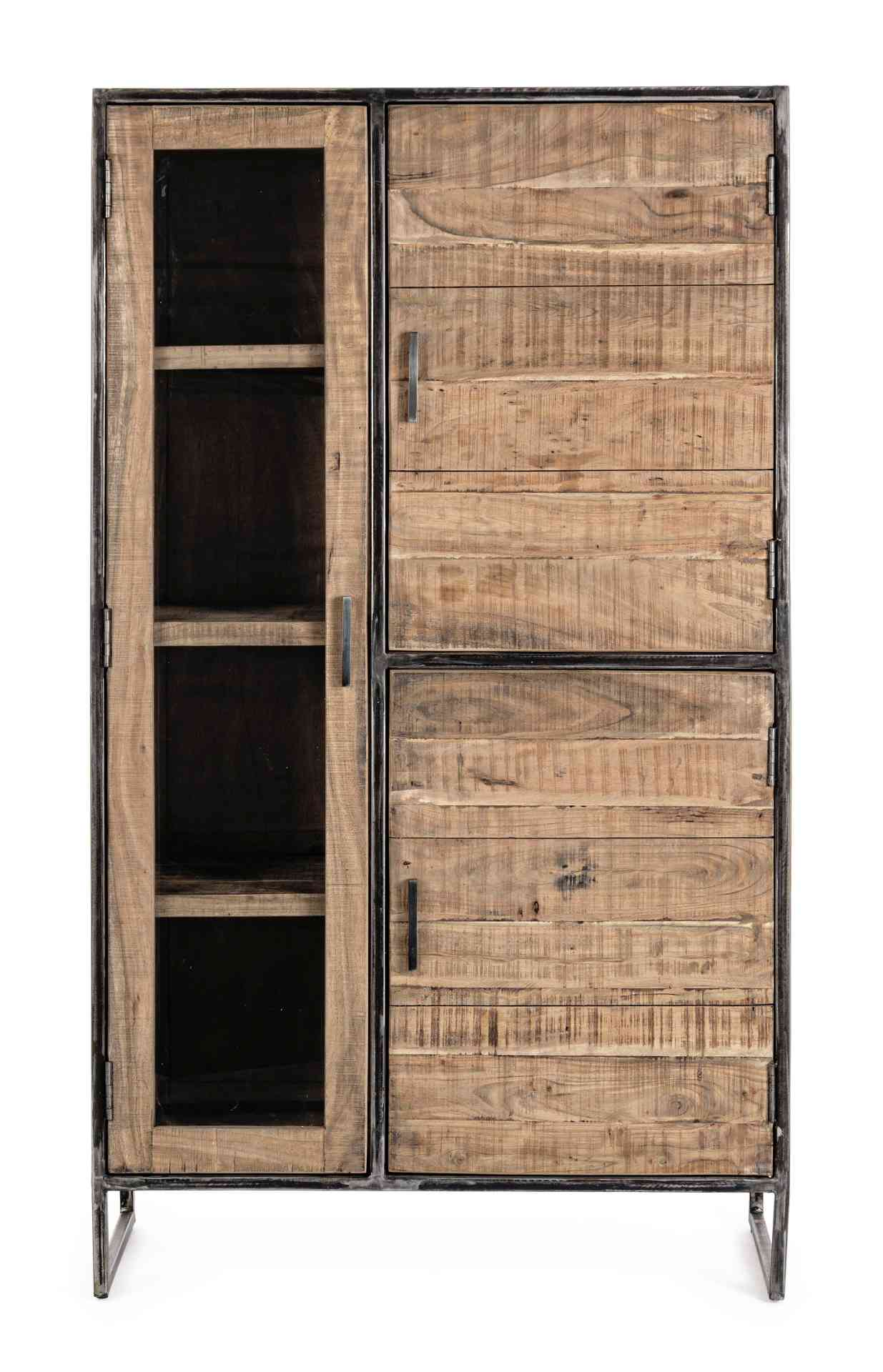 Highboard Elmer aus Akazienholz, 3 Türen