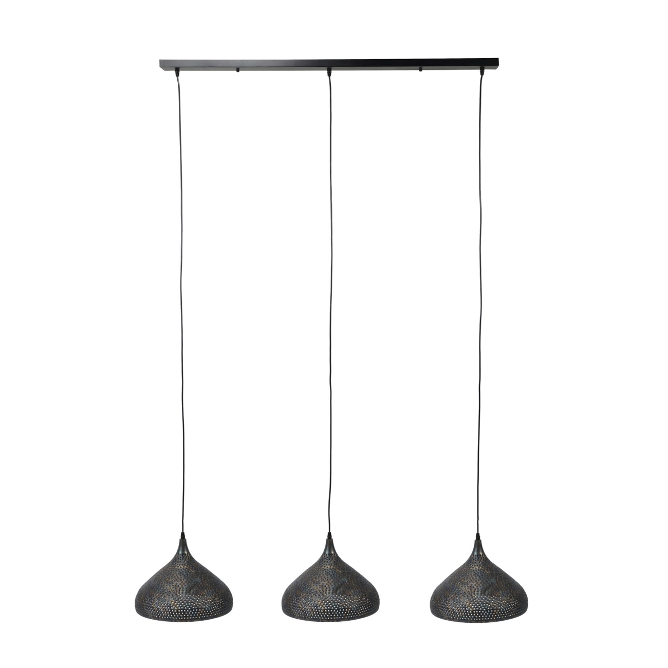 Hängeleuchte Metoli mit LED, 3-flammig - Metall Schwarzbraun, Ø 32 cm