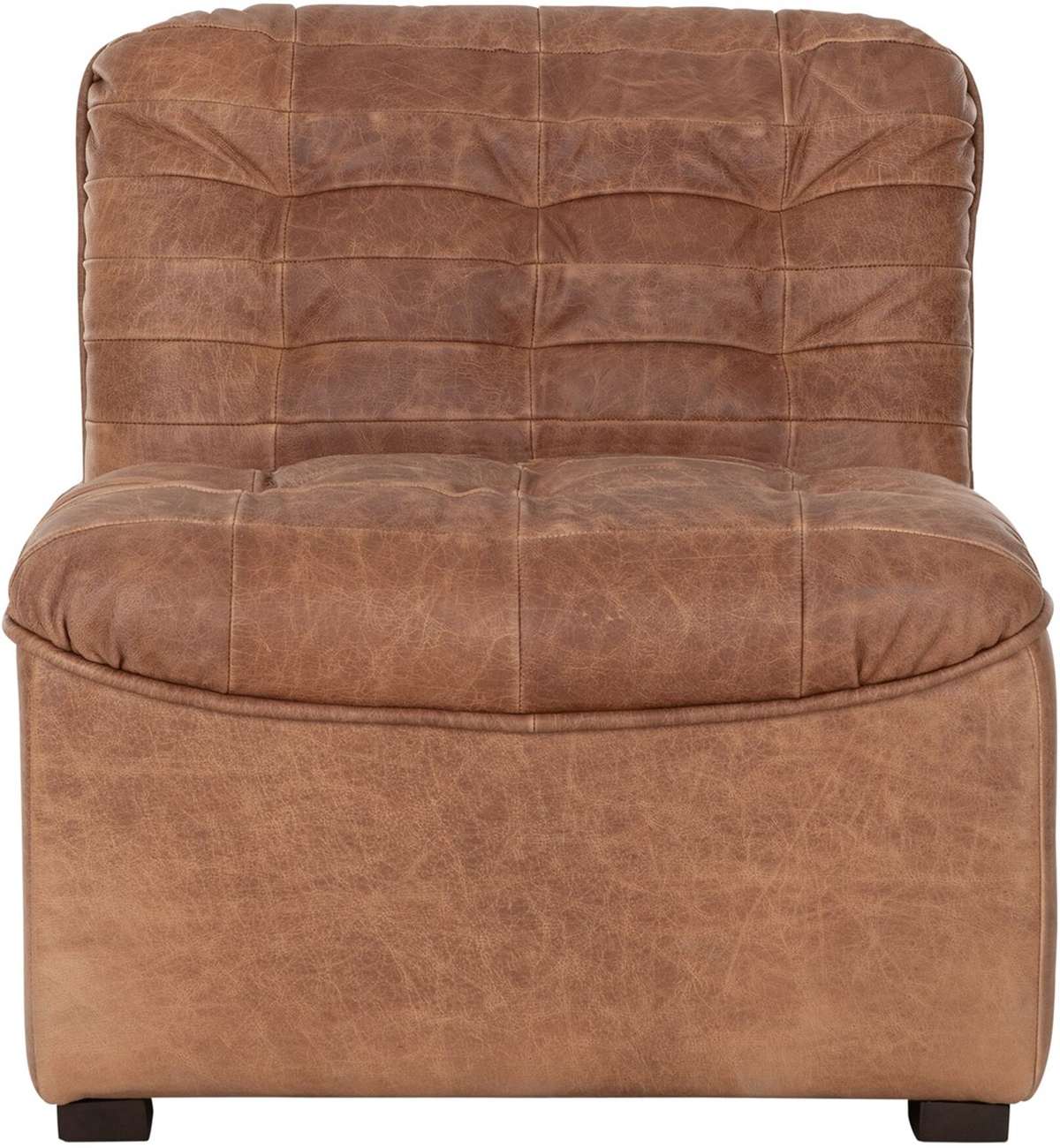 Sessel Liberty aus Leder, Cognac