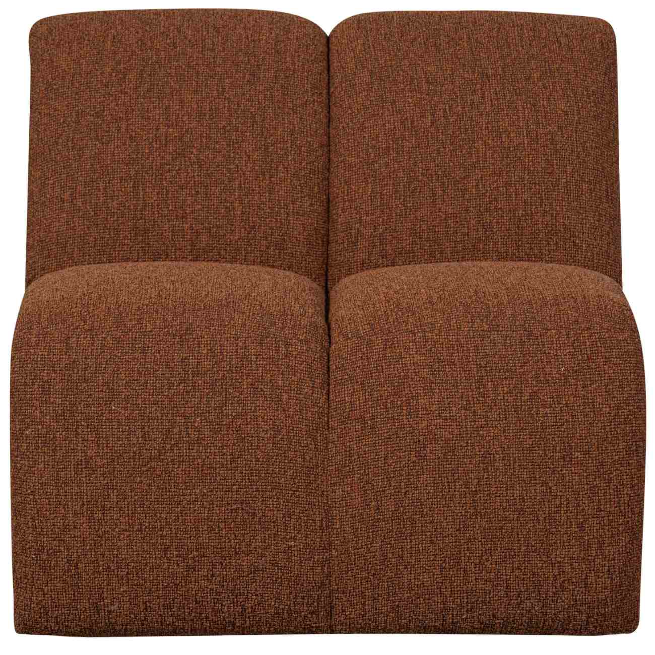 Modulsofa Mojo Boucle Einzel-Element, Rostbraun