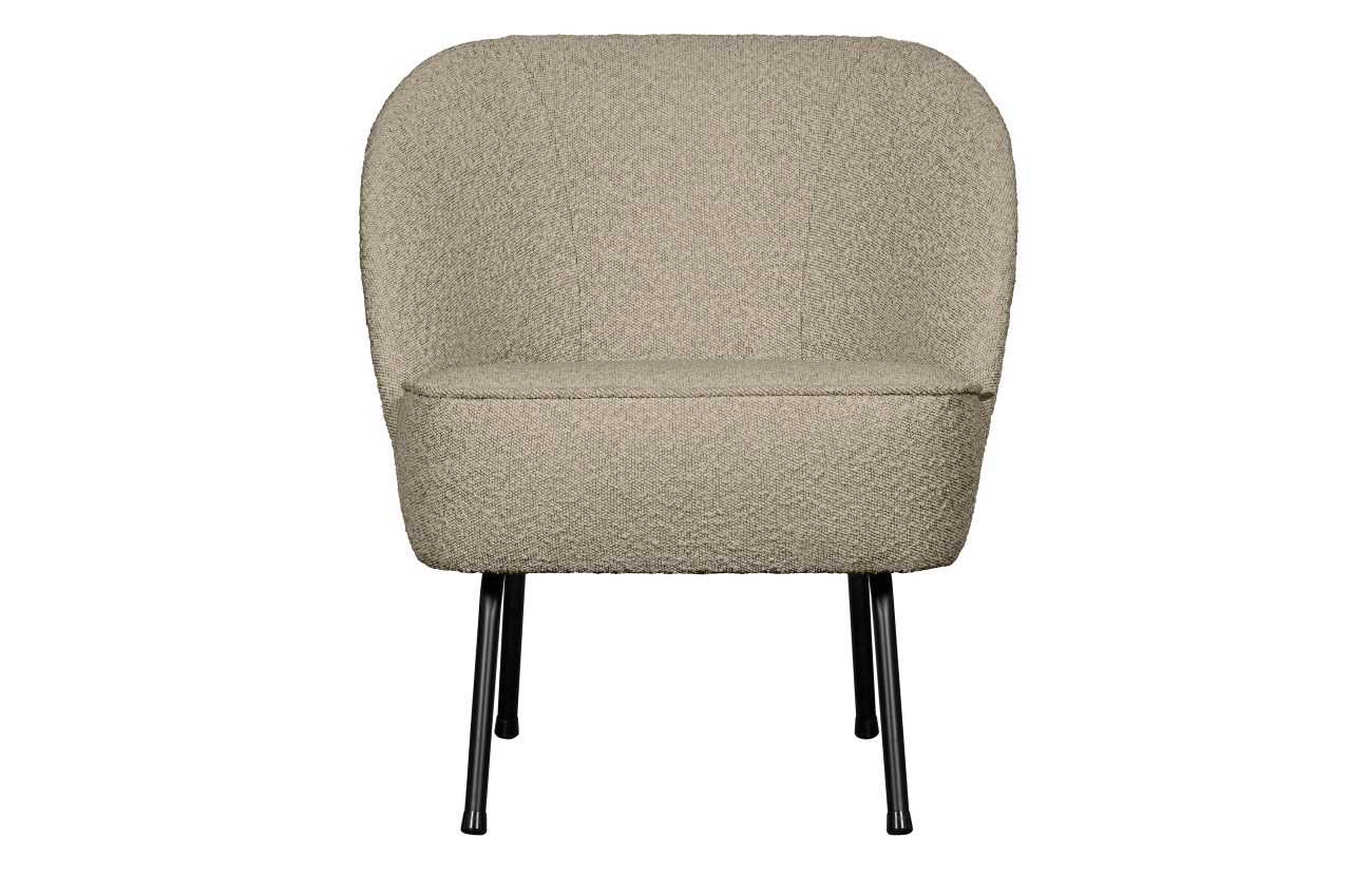 Sessel Vogue aus Boucle-Stoff, Beige