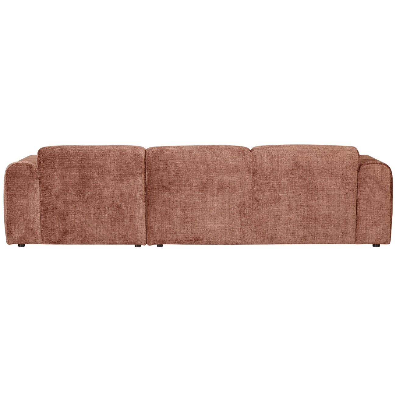 Chaiselongue Cloud aus Chenille-Stoff Rechts, Terra