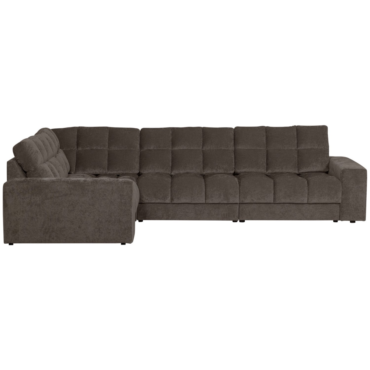 Ecksofa Date aus Webstoff Links, Grau