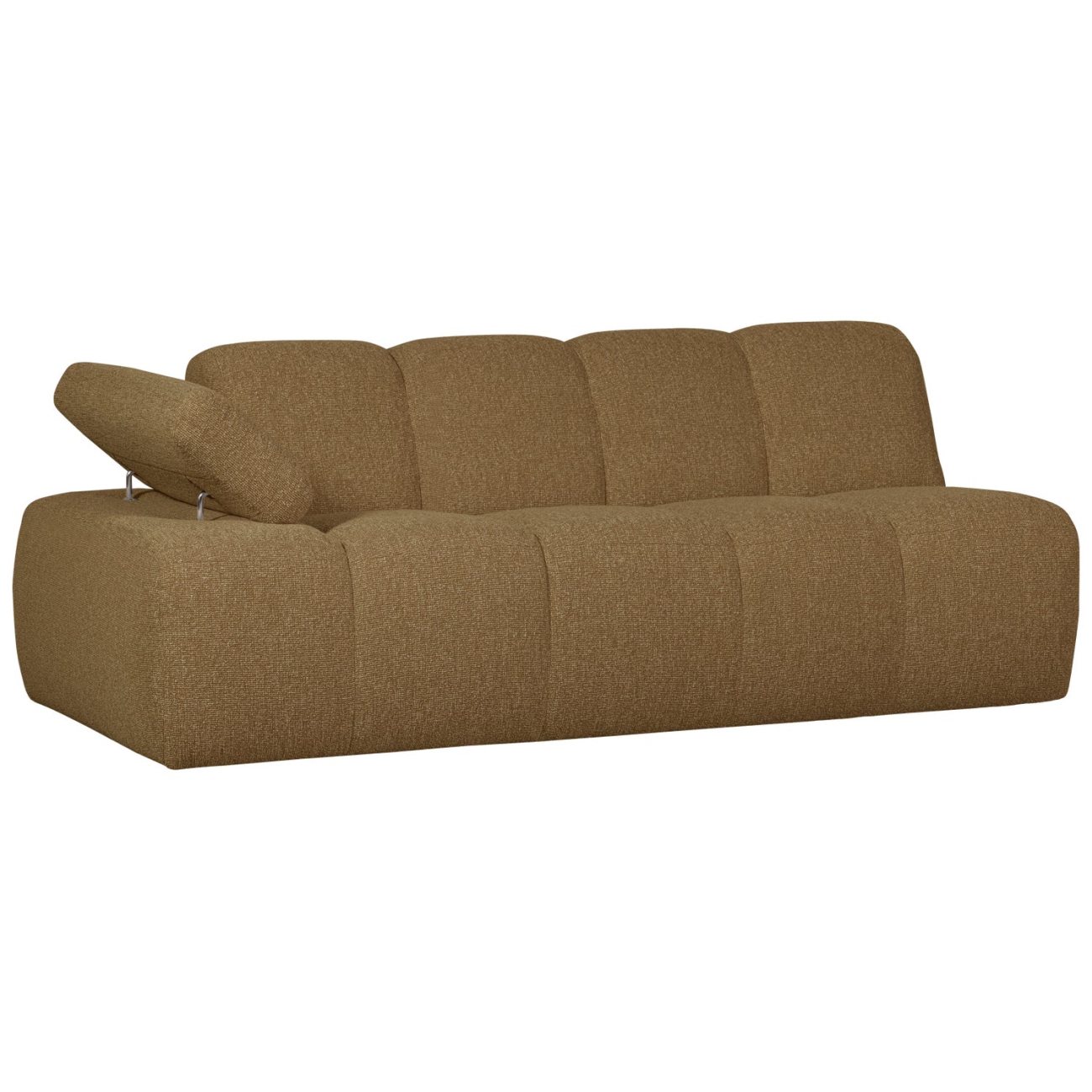 Modulsofa Mojo Boucle 2er Arm-Links, Gelb/Braun