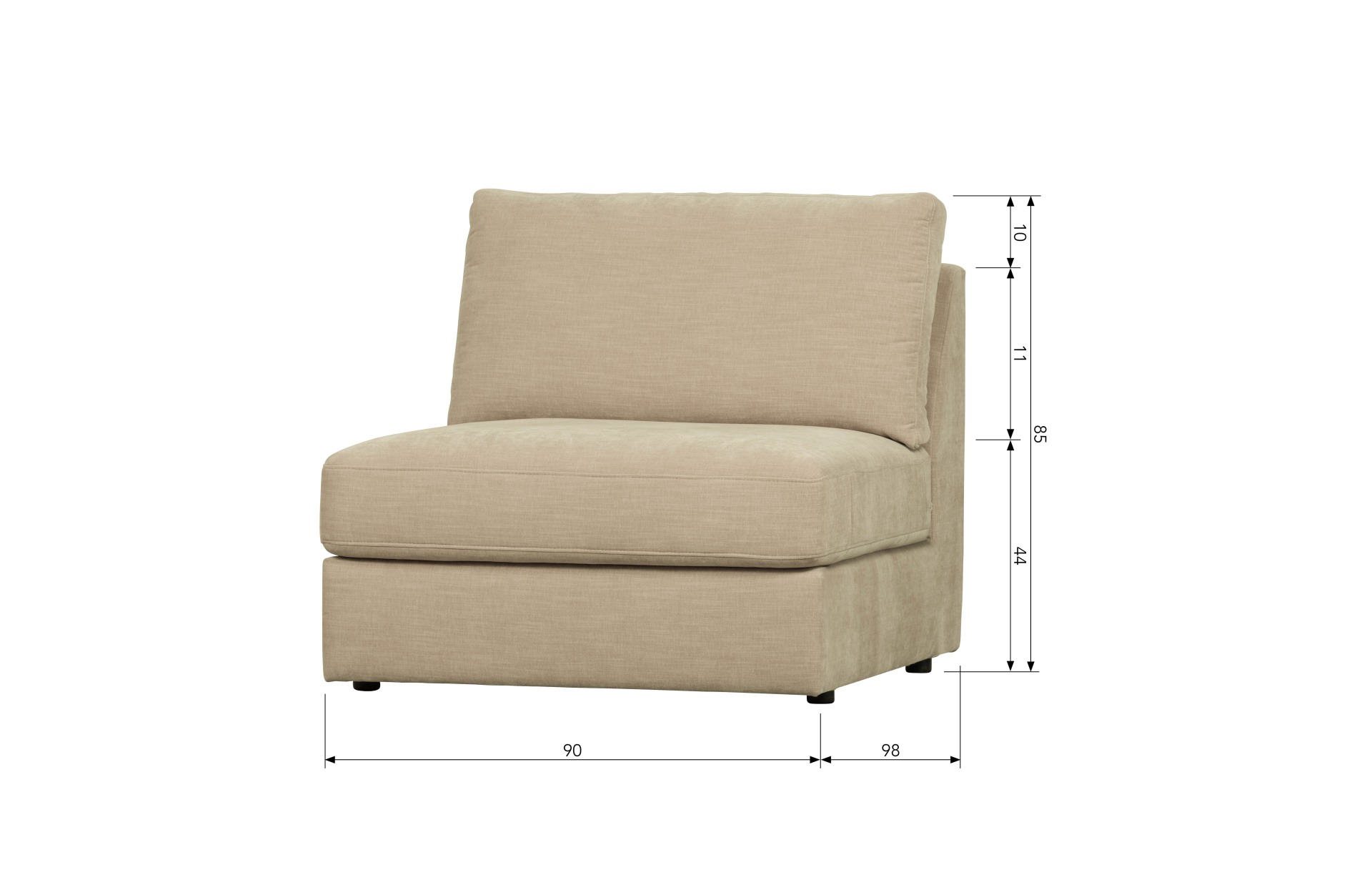 Modulsofa Family Seat Element, Sand