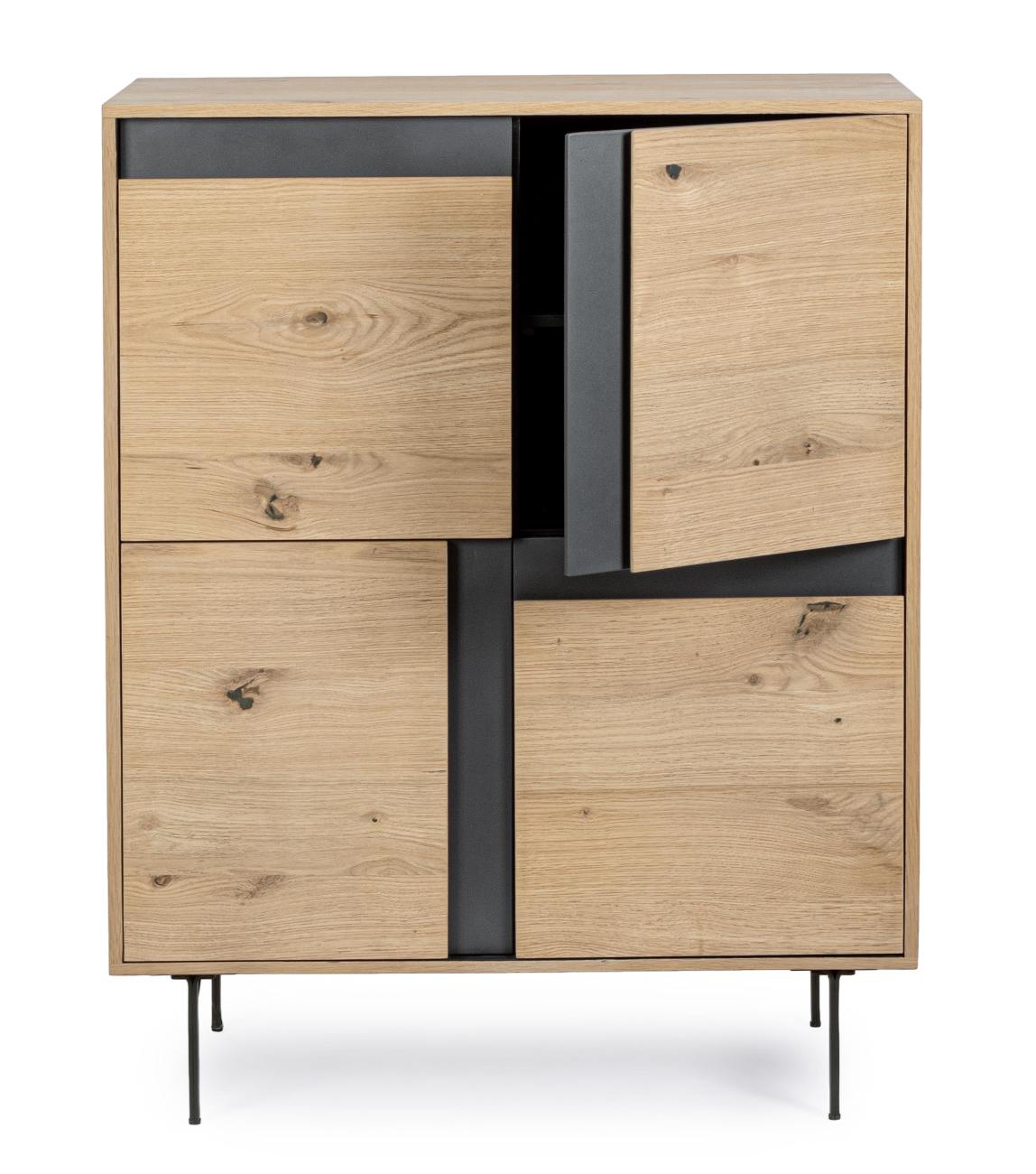 Highboard Stanwood aus Eichenholz, 90 cm