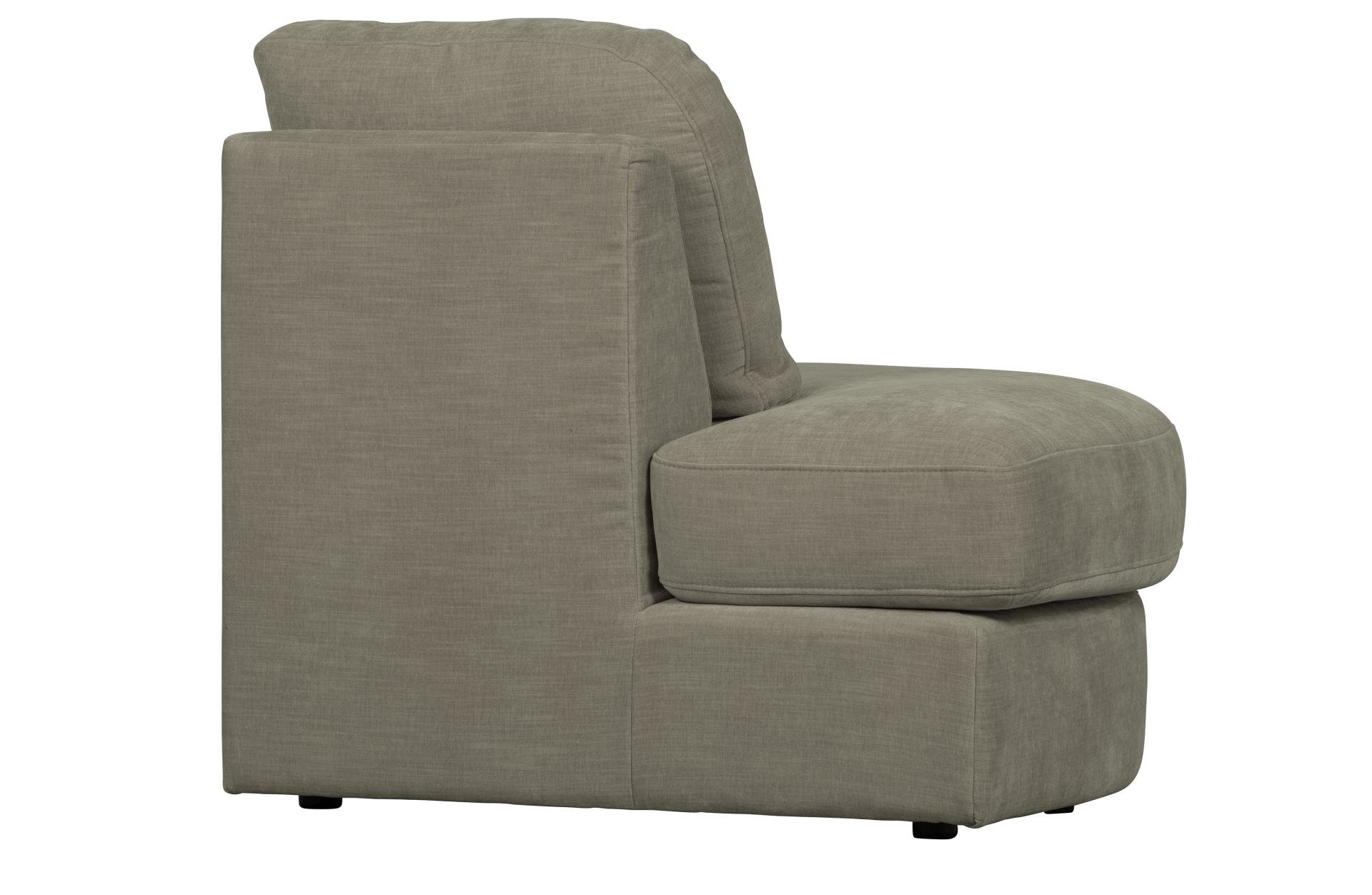 Modulsofa Family 1-Seat Eck-Element Rund Links, Grau