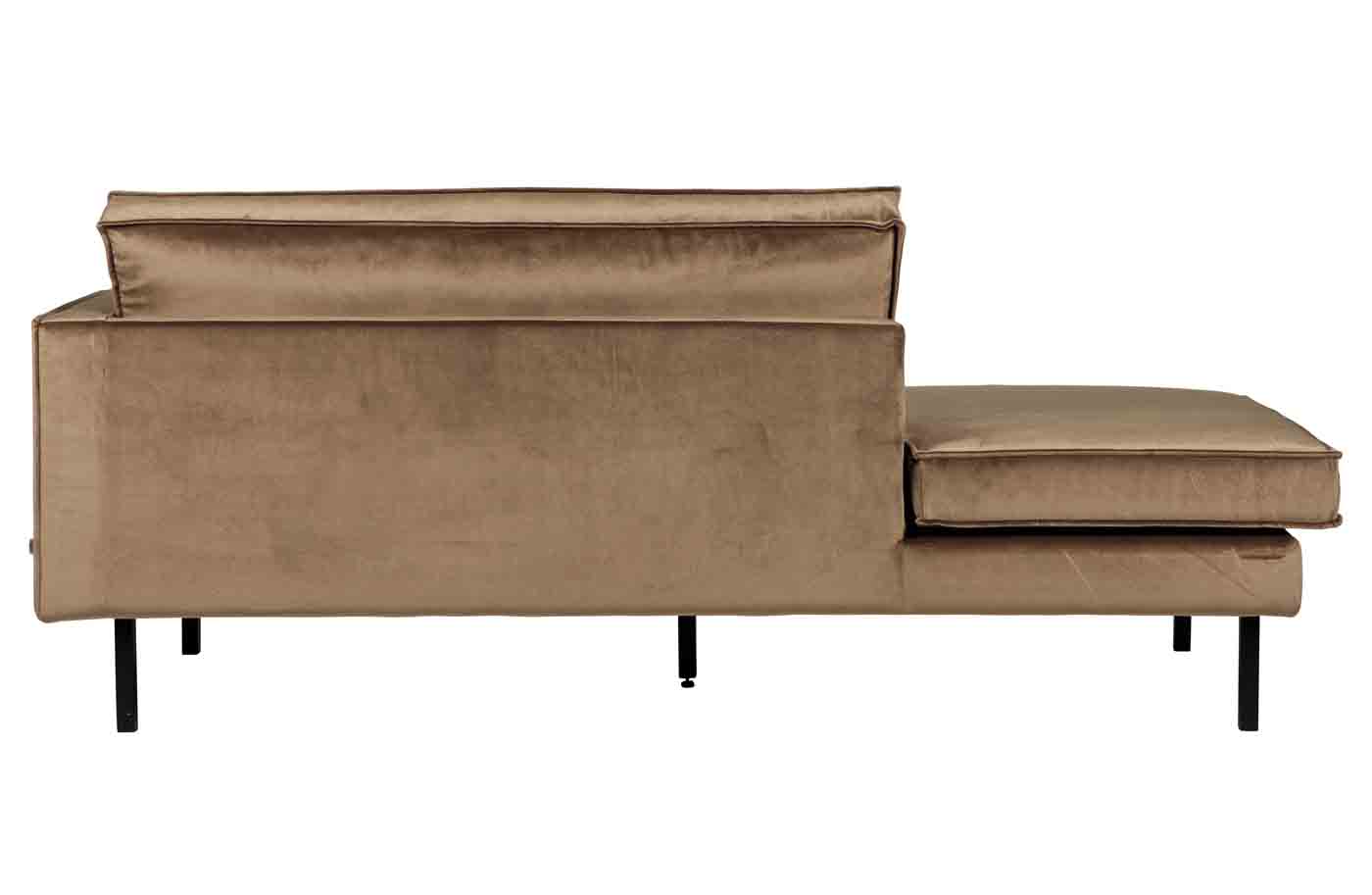 Recamiere Rodeo Daybed Samt, rechts Taupe