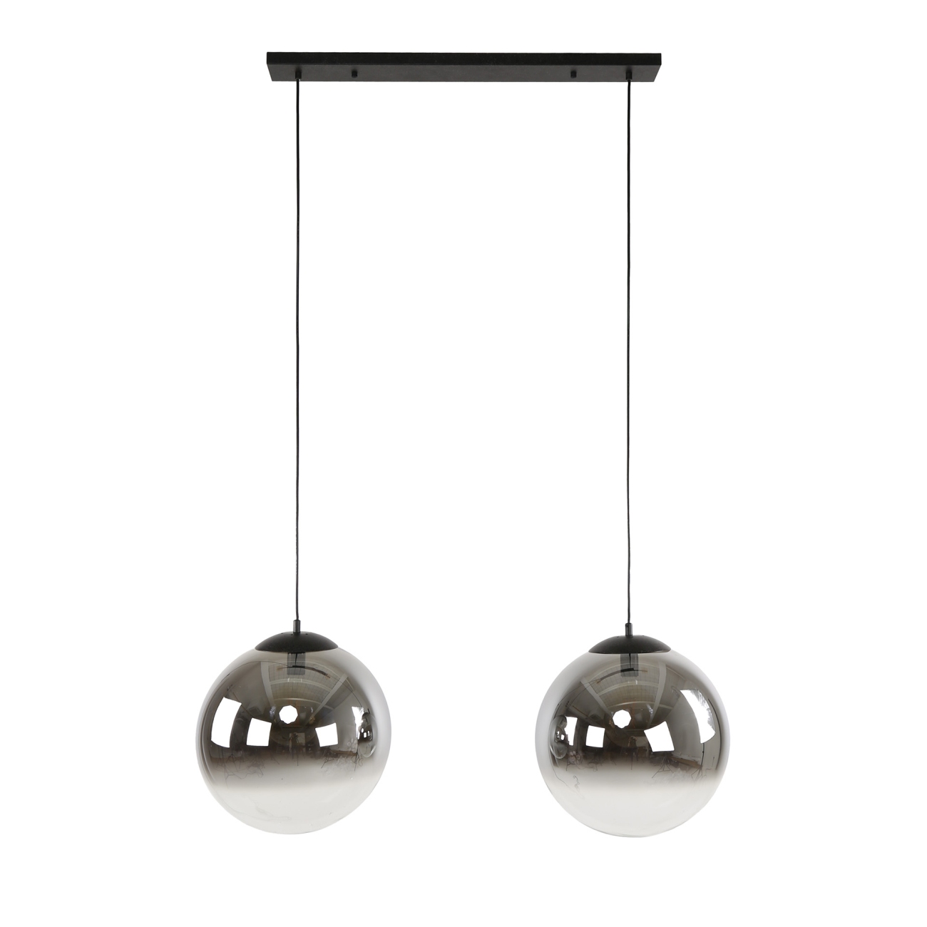Hängeleuchte Fumbabu 2-flammig - Rauchglas mit Farbverlauf, inkl. LED