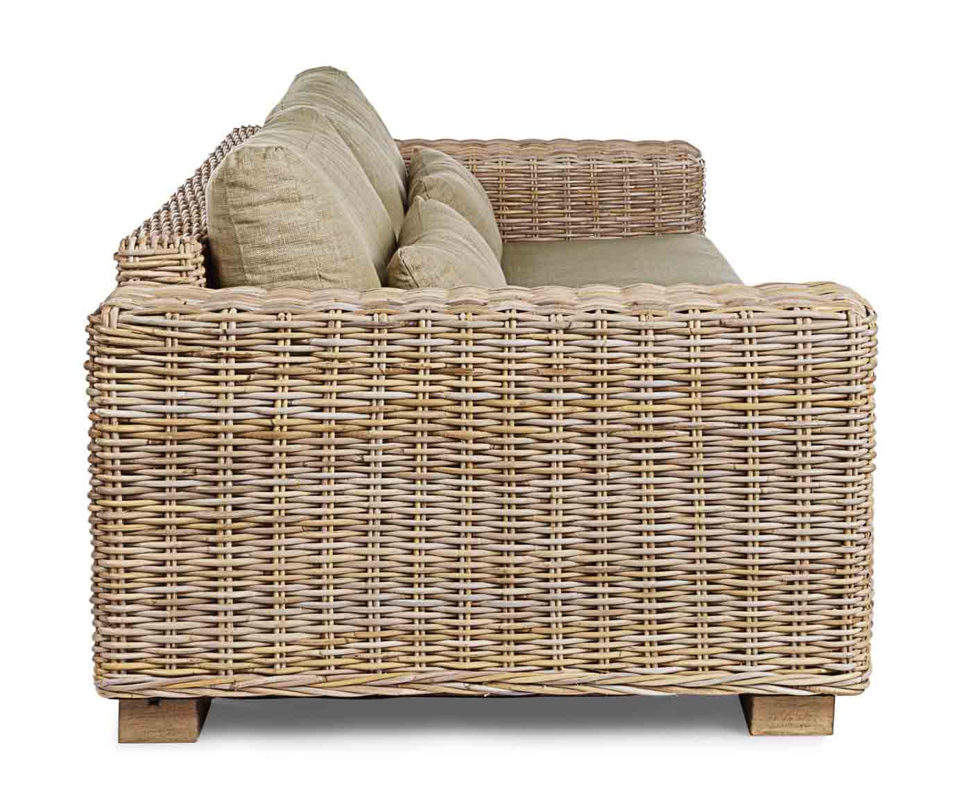 Rattansofa Leandro, 3,5 Sitzer