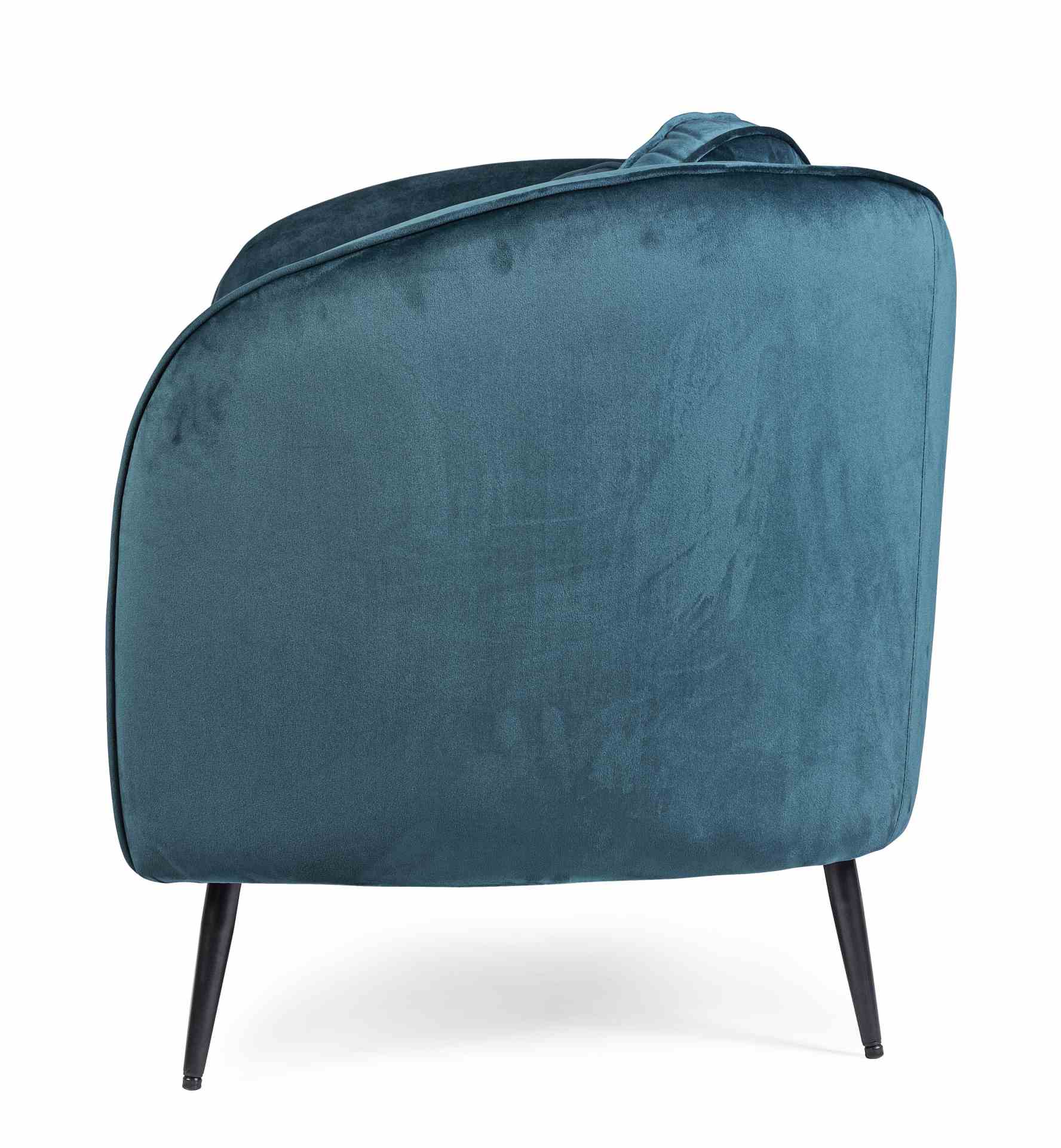 2-Sitzer Sofa Candis in Samt-Optik, Blau