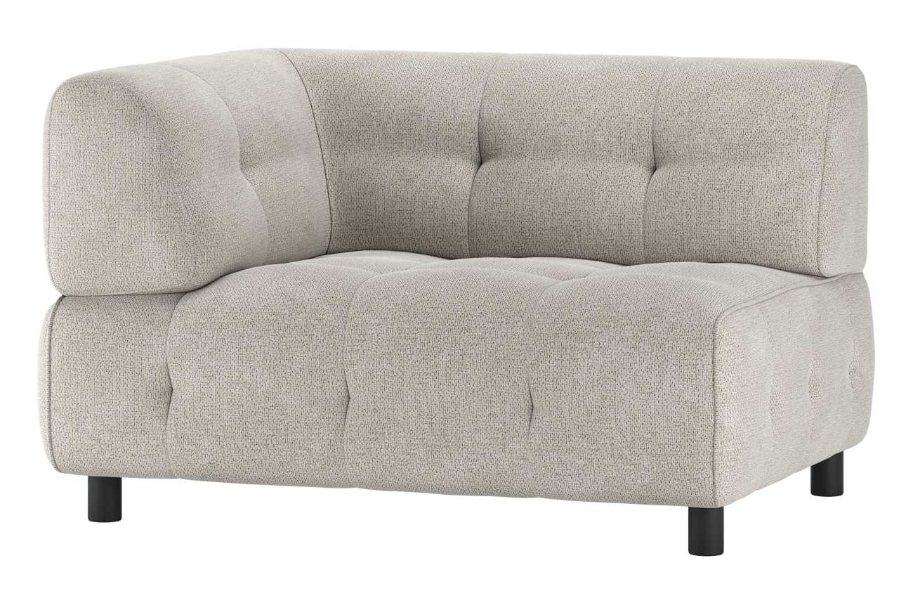 Modulsofa Louis aus Chenille Links, Hellgrau