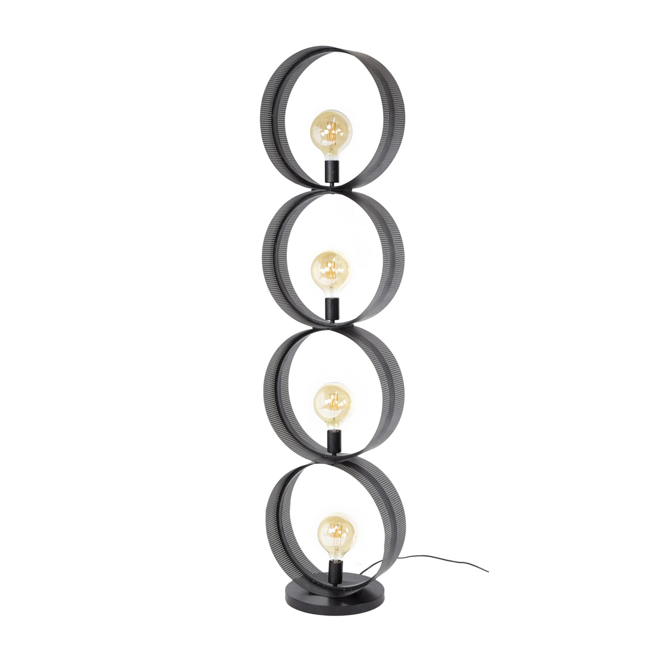 Stehleuchte Jaranira, 4-flammig - Metall Anthrazit, Ø 40 cm, inkl. LED