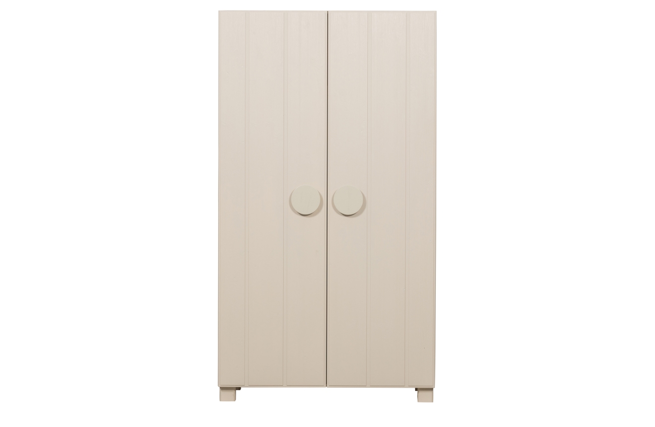 Kleiderschrank Noah aus Kiefernholz, Beige