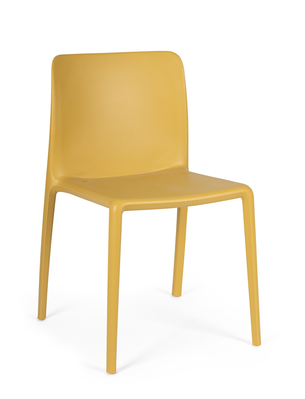 Stuhl Chloris 4er-Set aus Kunststoff, Ocker