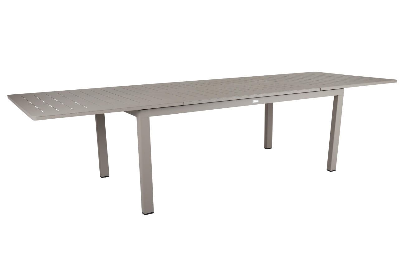 Gartenesstisch Lomma, 194-312x100 cm, Taupe