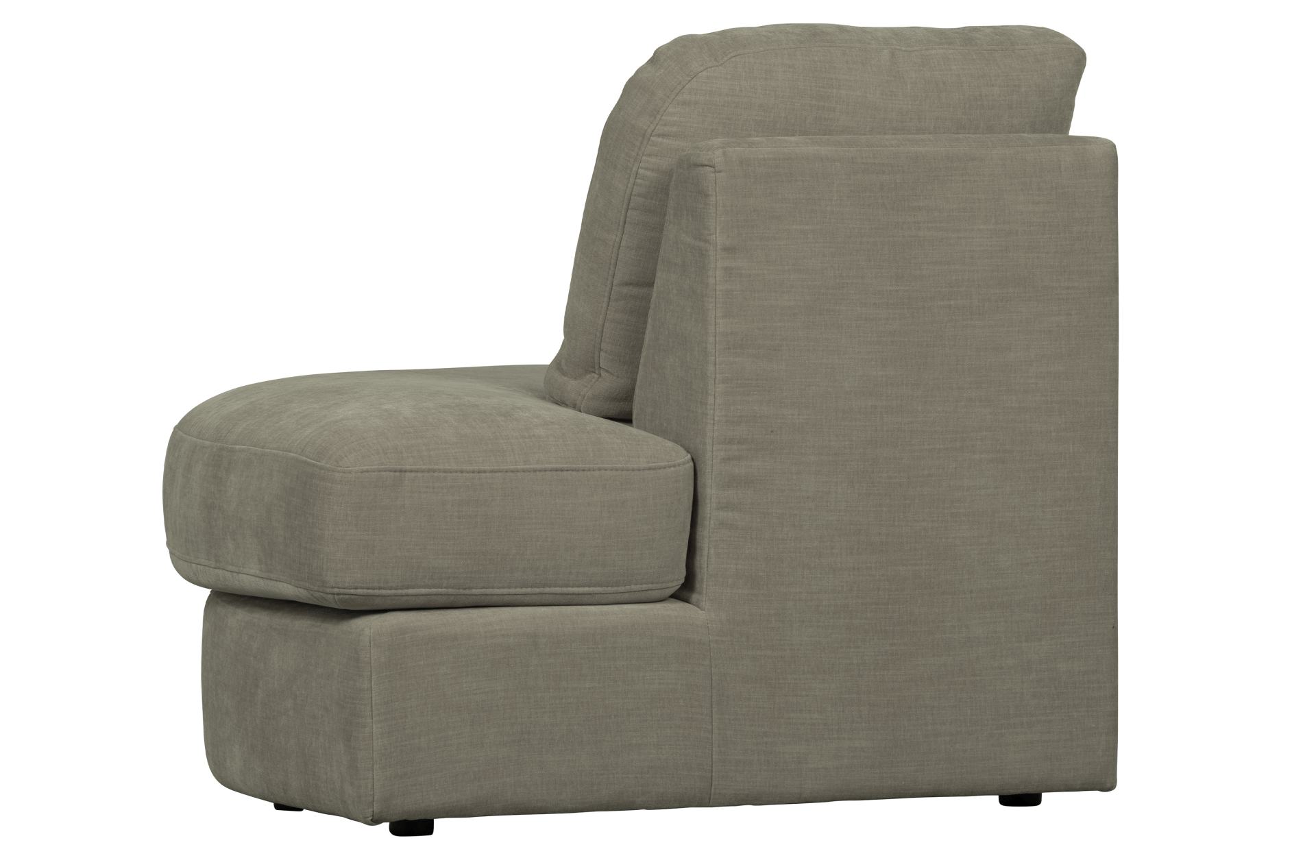 Modulsofa Family 1-Seat Eck-Element Rund Rechts, Grau