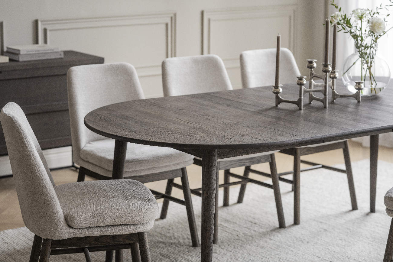 Ausziehtisch Tyler Oval 170/210cm, Eiche Braun