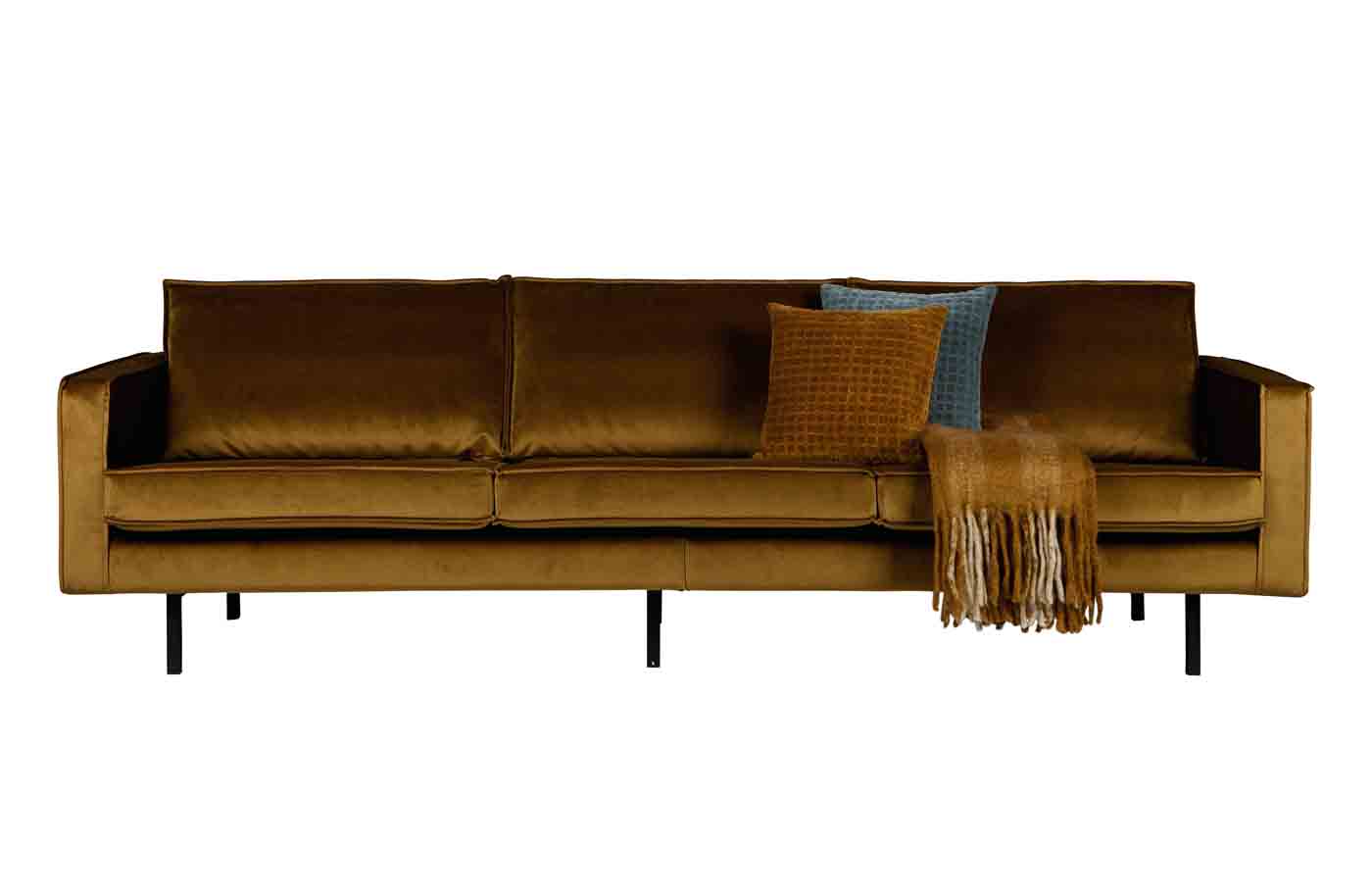 Rodeo Sofa 3-Sitzer Samt, Honig Gelb