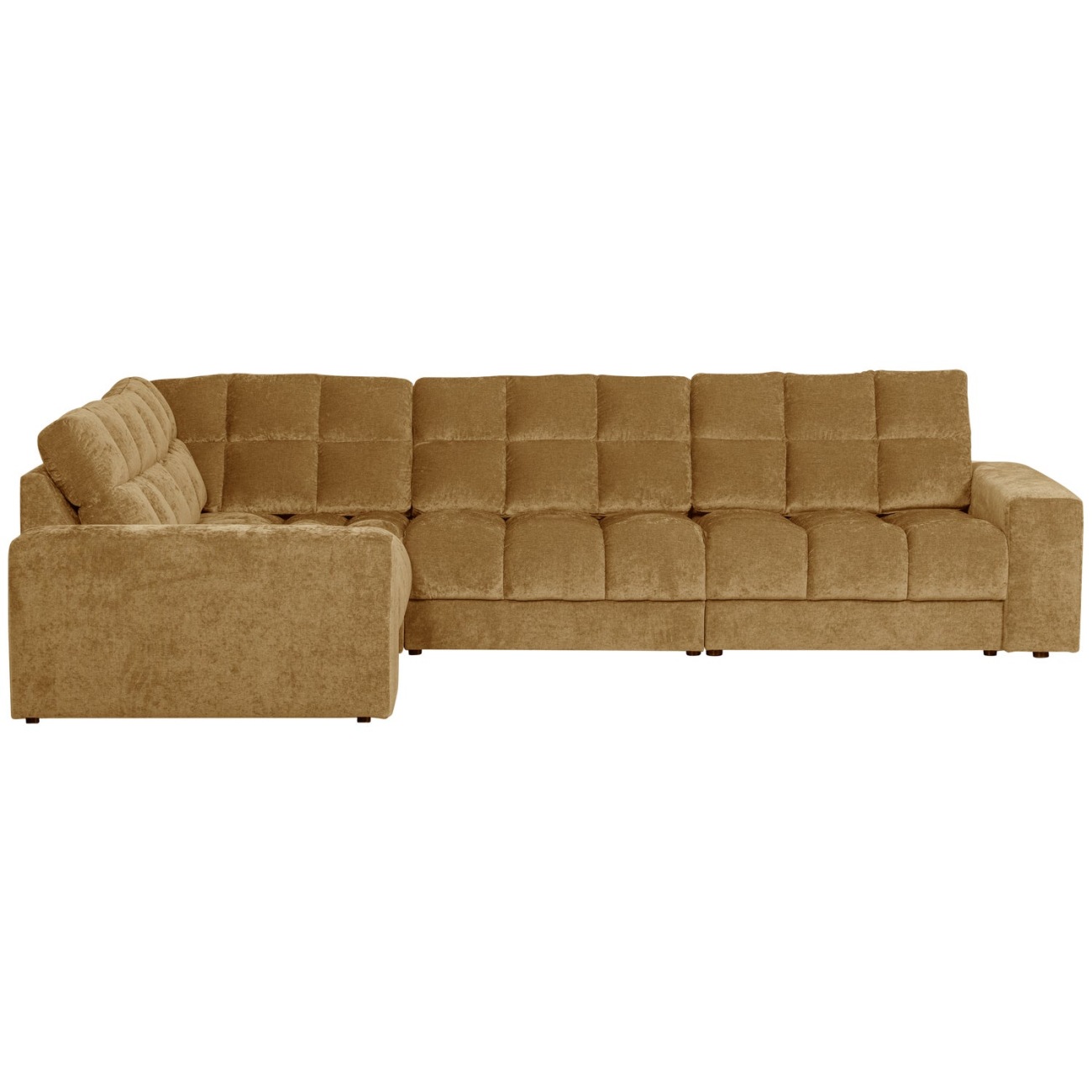 Ecksofa Date aus Webstoff Links, Gold