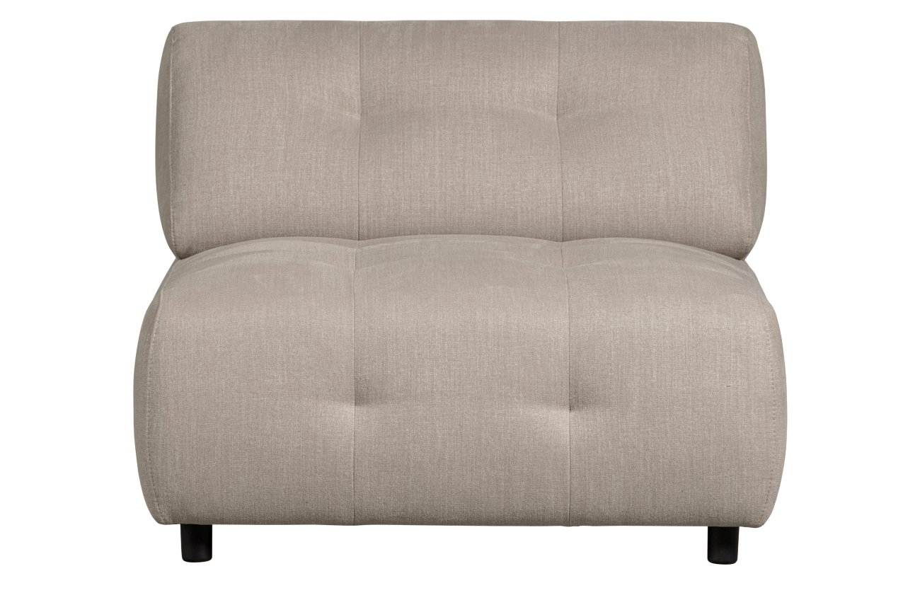 Modulsofa Louis Element aus Flachgewebe, Creme