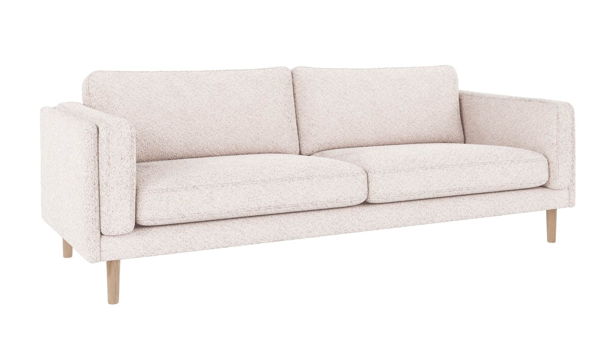 Sofa Braden 3-Sitzer, Beine Weiß pigmentiert, Bezug Anna Weiß