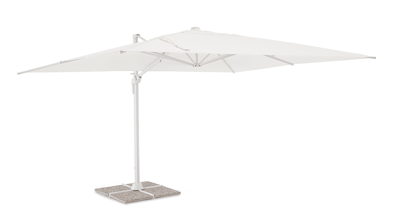 Sonnenschirm Vega aus Aluminium 3x4 m, Weiß