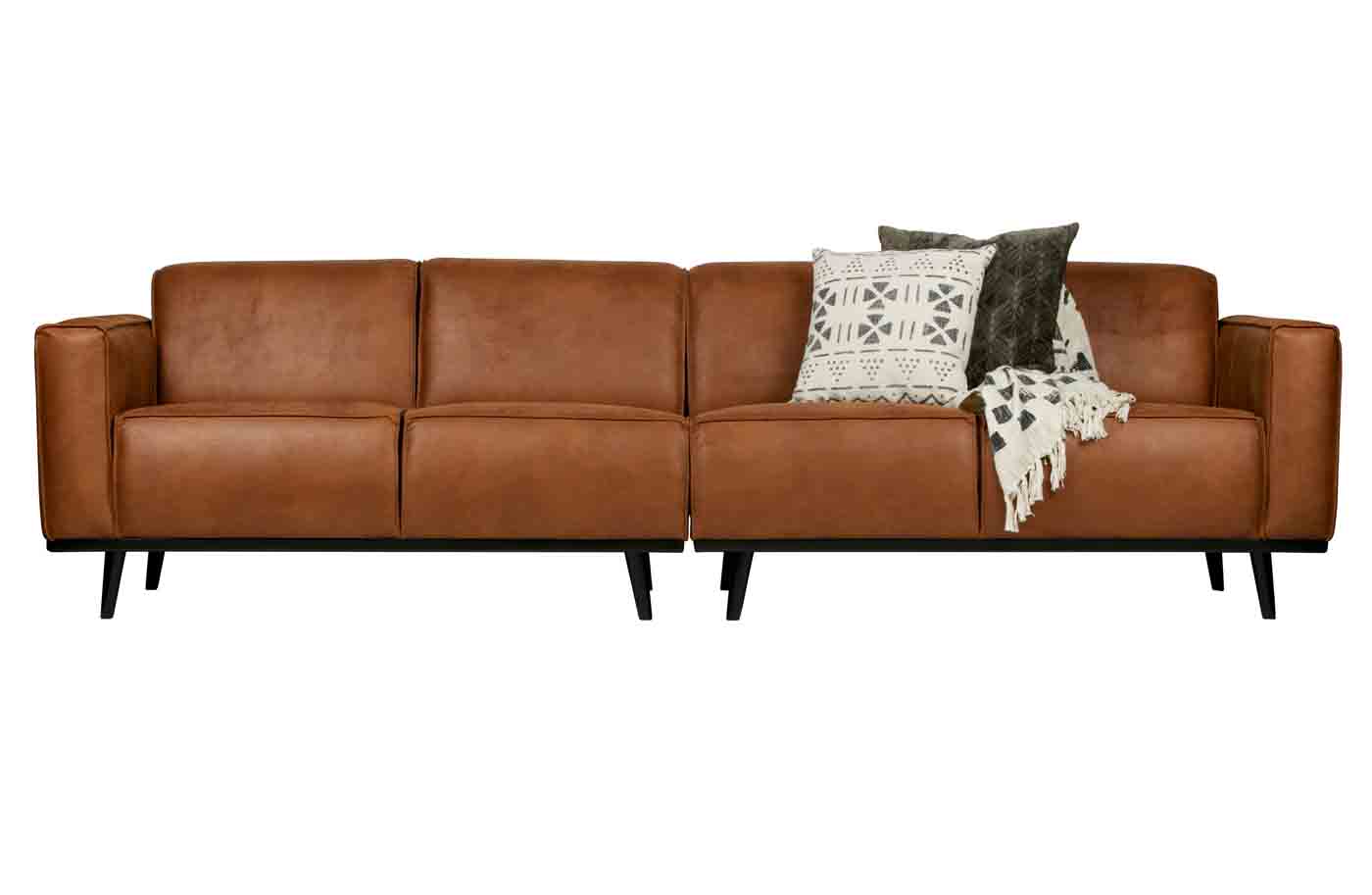 Bigsofa Statement Lederoptik, 280cm Cognac