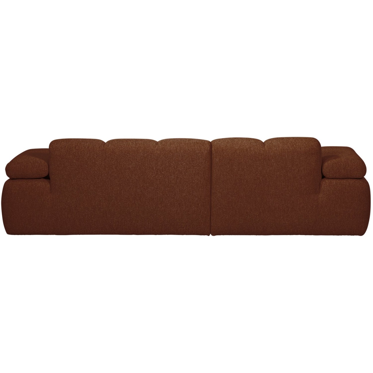 Chaiselongue Mojo aus Boucle-Stoff Links, Rostbraun